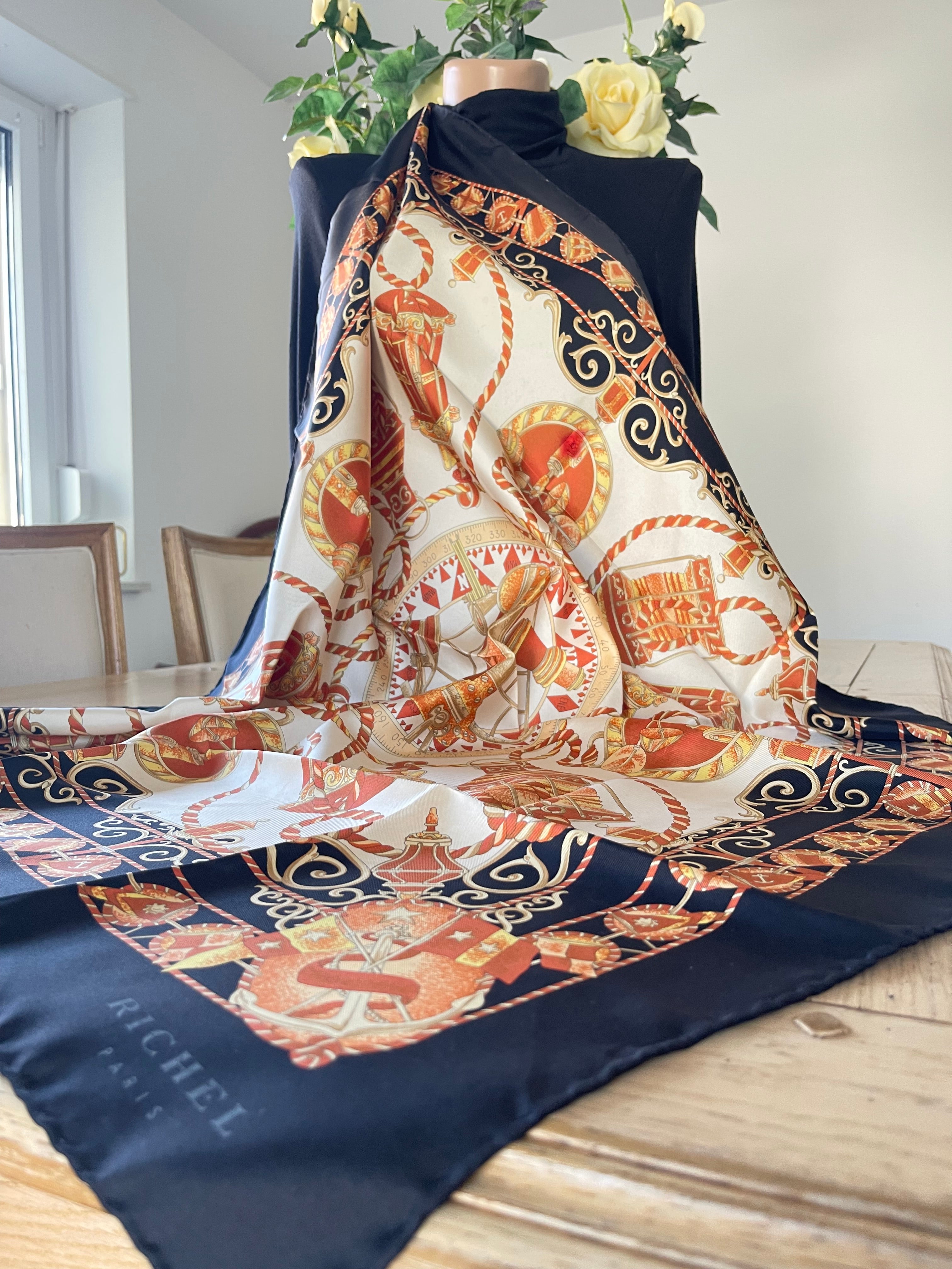 RICHEL carré foulard scarf schal sjaal seide soie silk