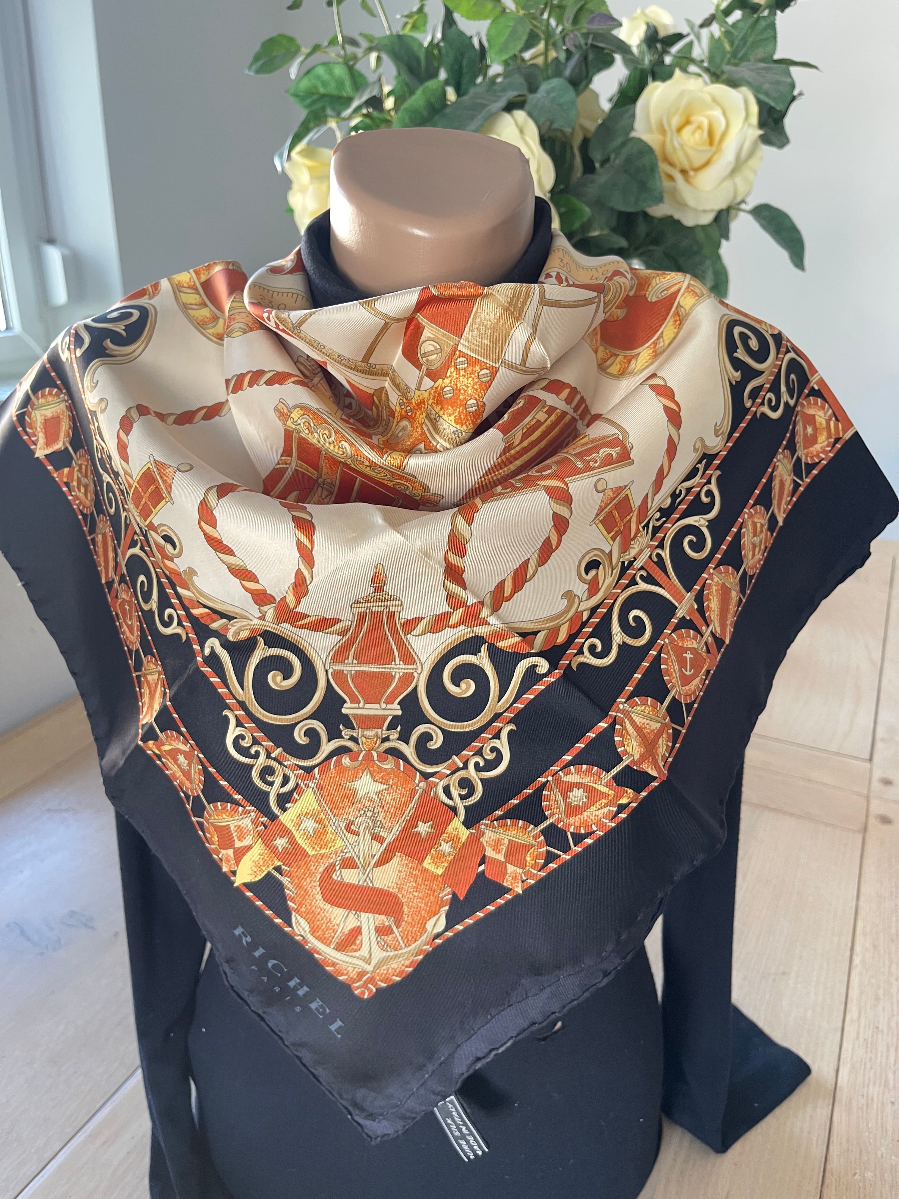 RICHEL carré foulard scarf schal sjaal seide soie silk