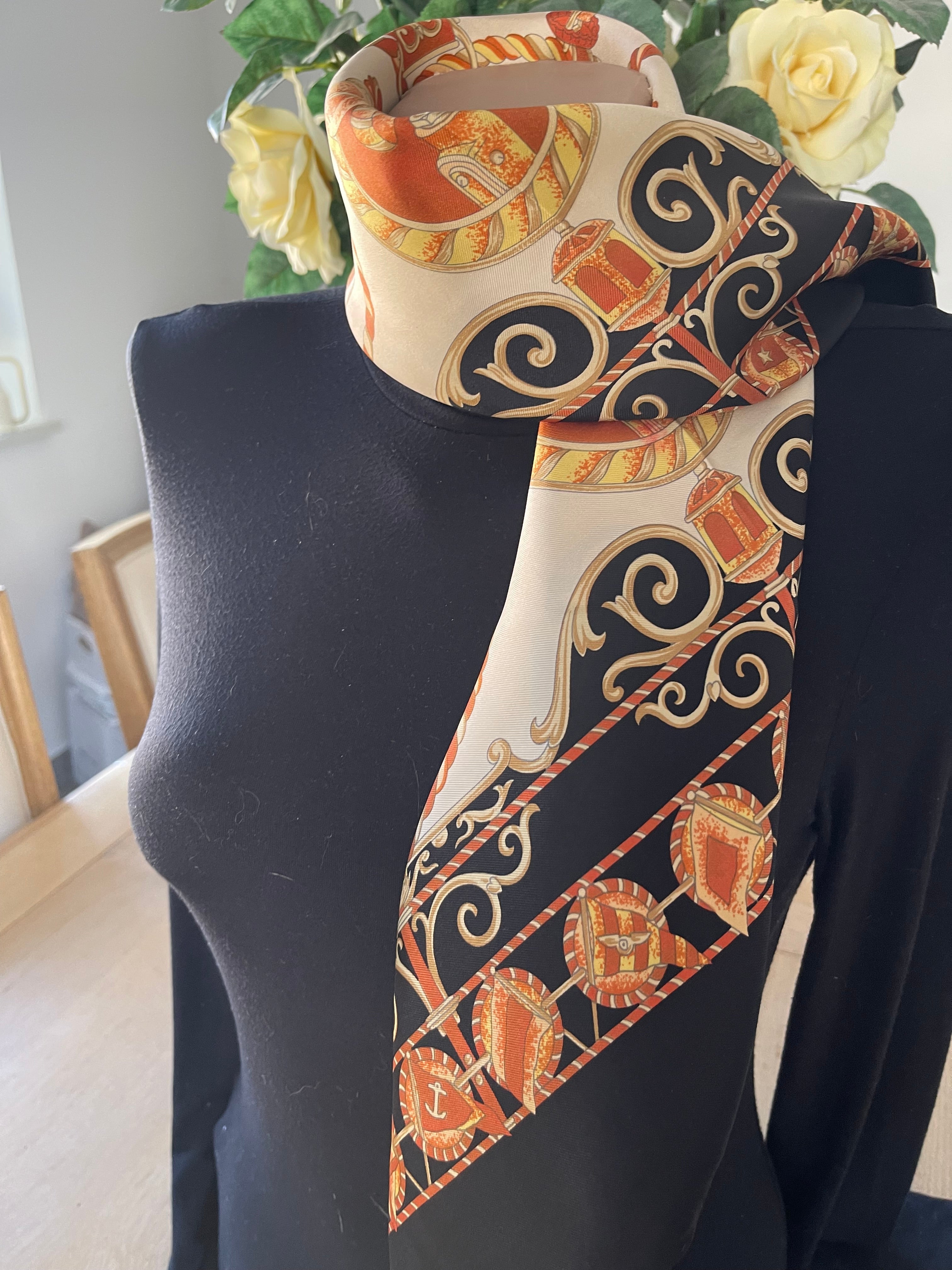 RICHEL carré foulard scarf schal sjaal seide soie silk