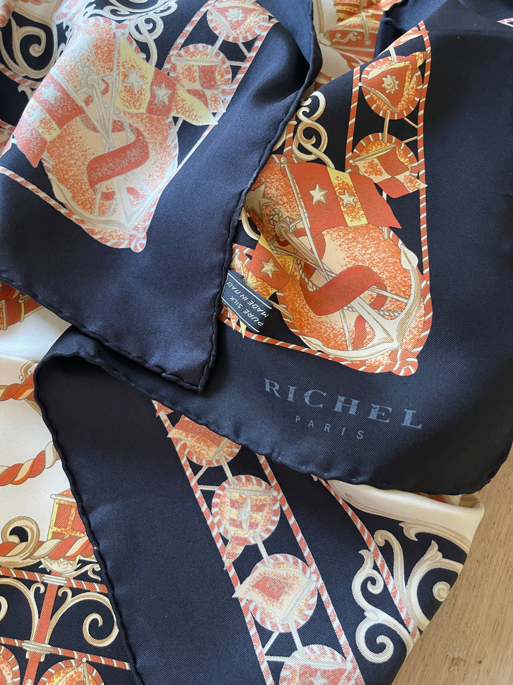 RICHEL carré foulard scarf schal sjaal seide soie silk