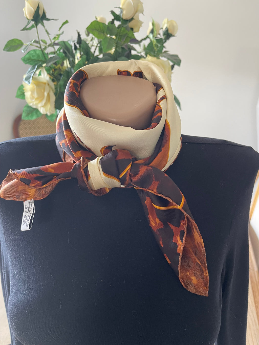 NINA RICCI carré foulard schal scarf sjaal seide silk soie