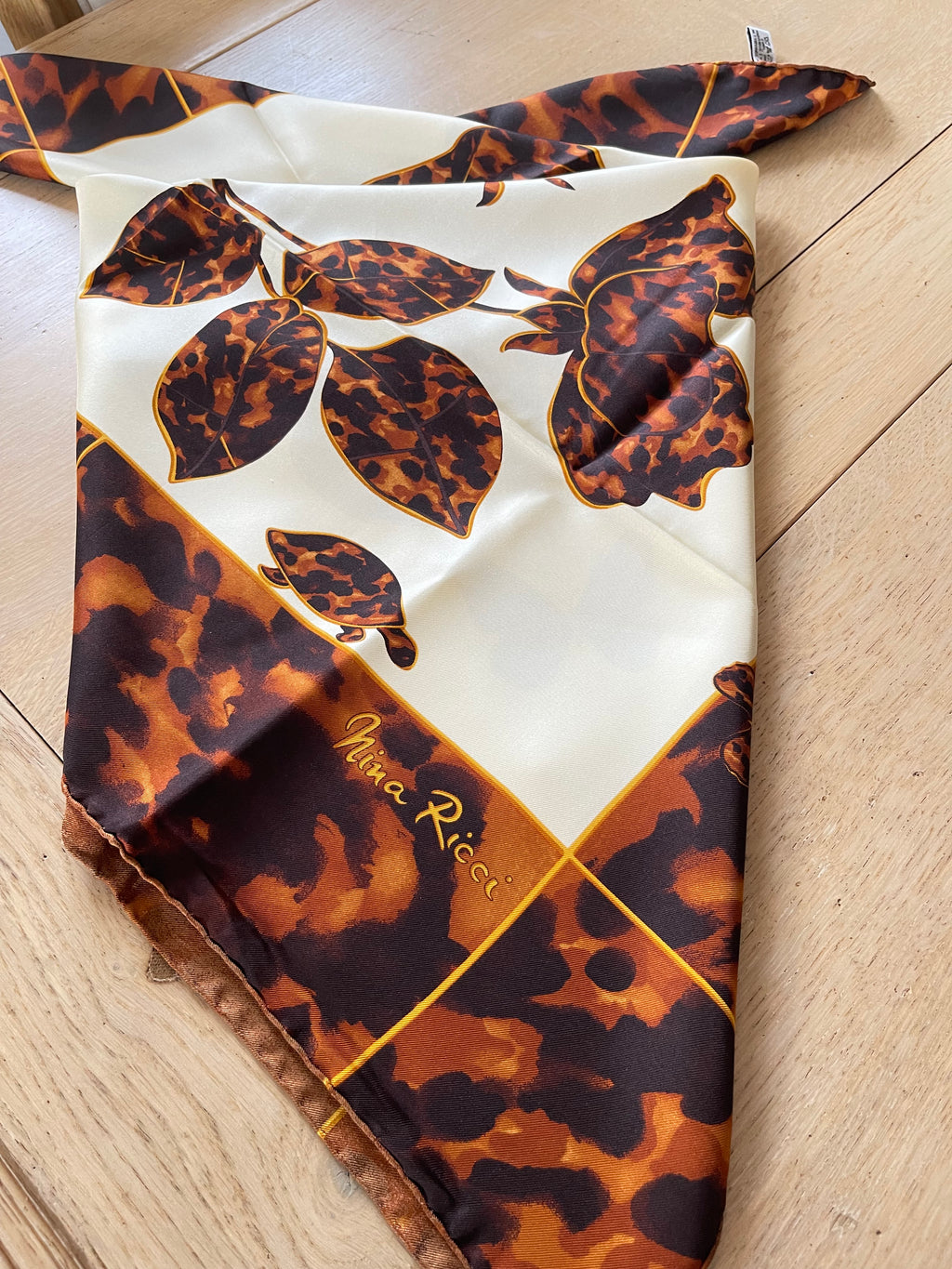 NINA RICCI carré foulard schal scarf sjaal seide silk soie