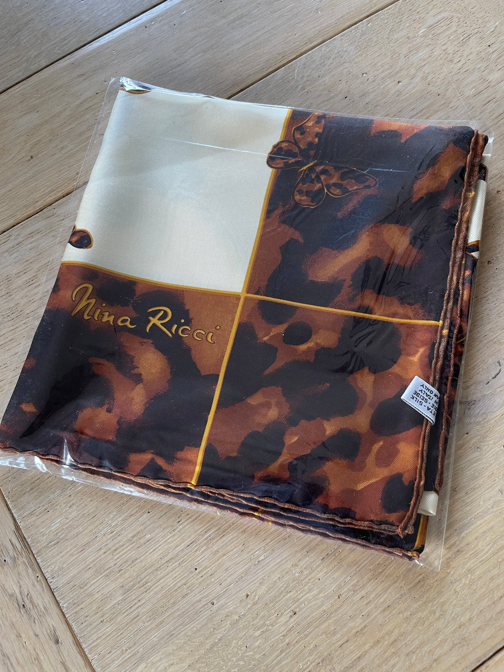NINA RICCI carré foulard schal scarf sjaal seide silk soie