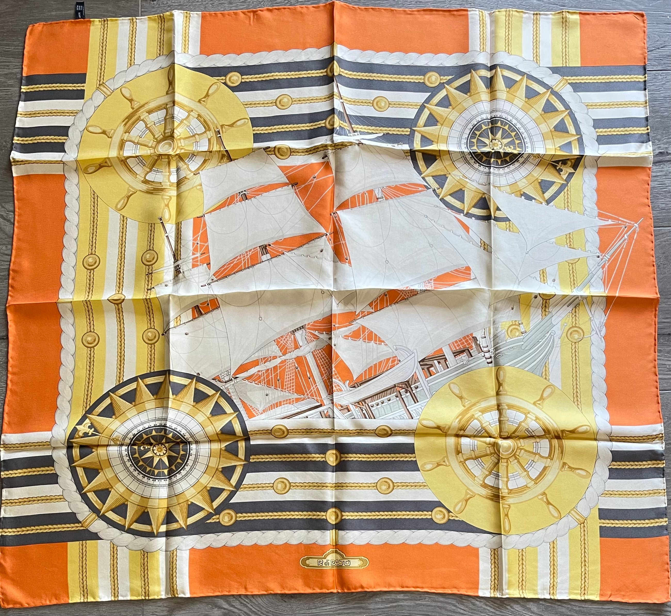 R DI RATTI carré foulard scarf schal sjaal seide soie silk