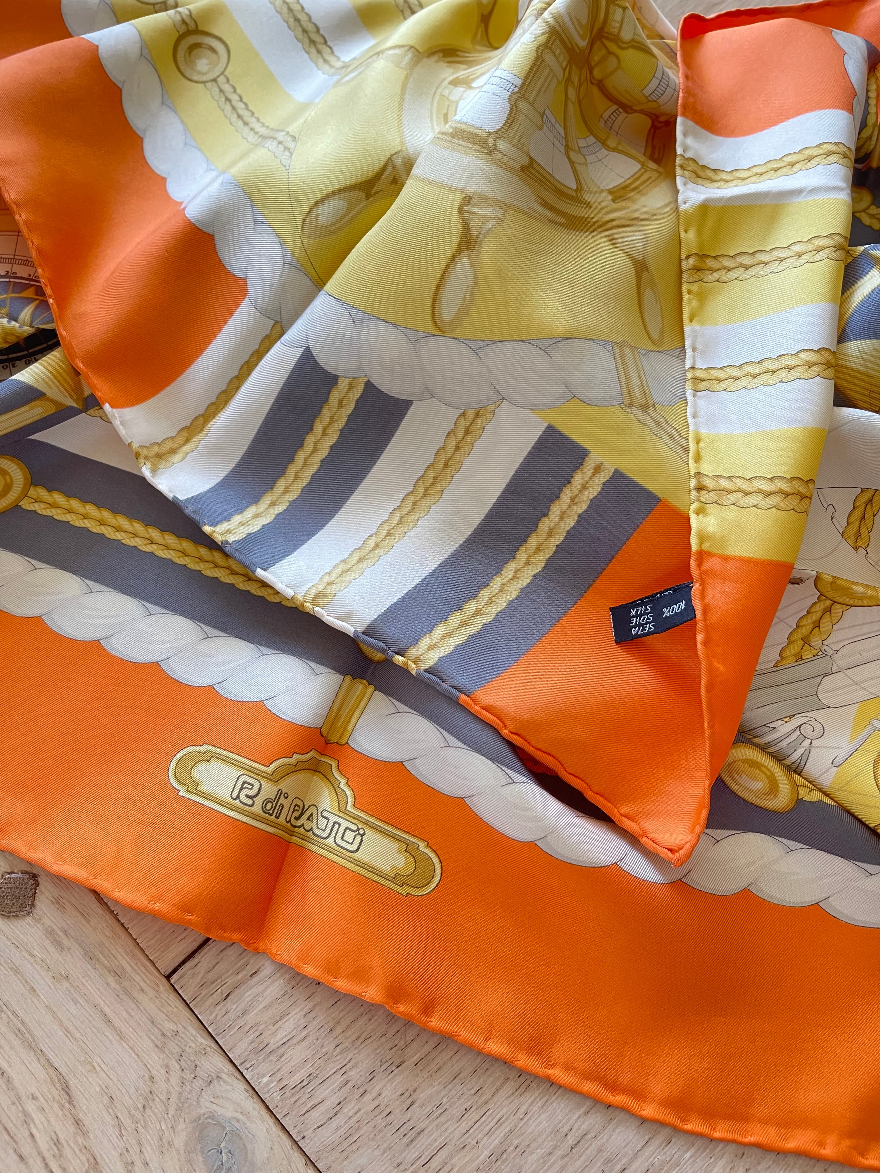 R DI RATTI carré foulard scarf schal sjaal seide soie silk