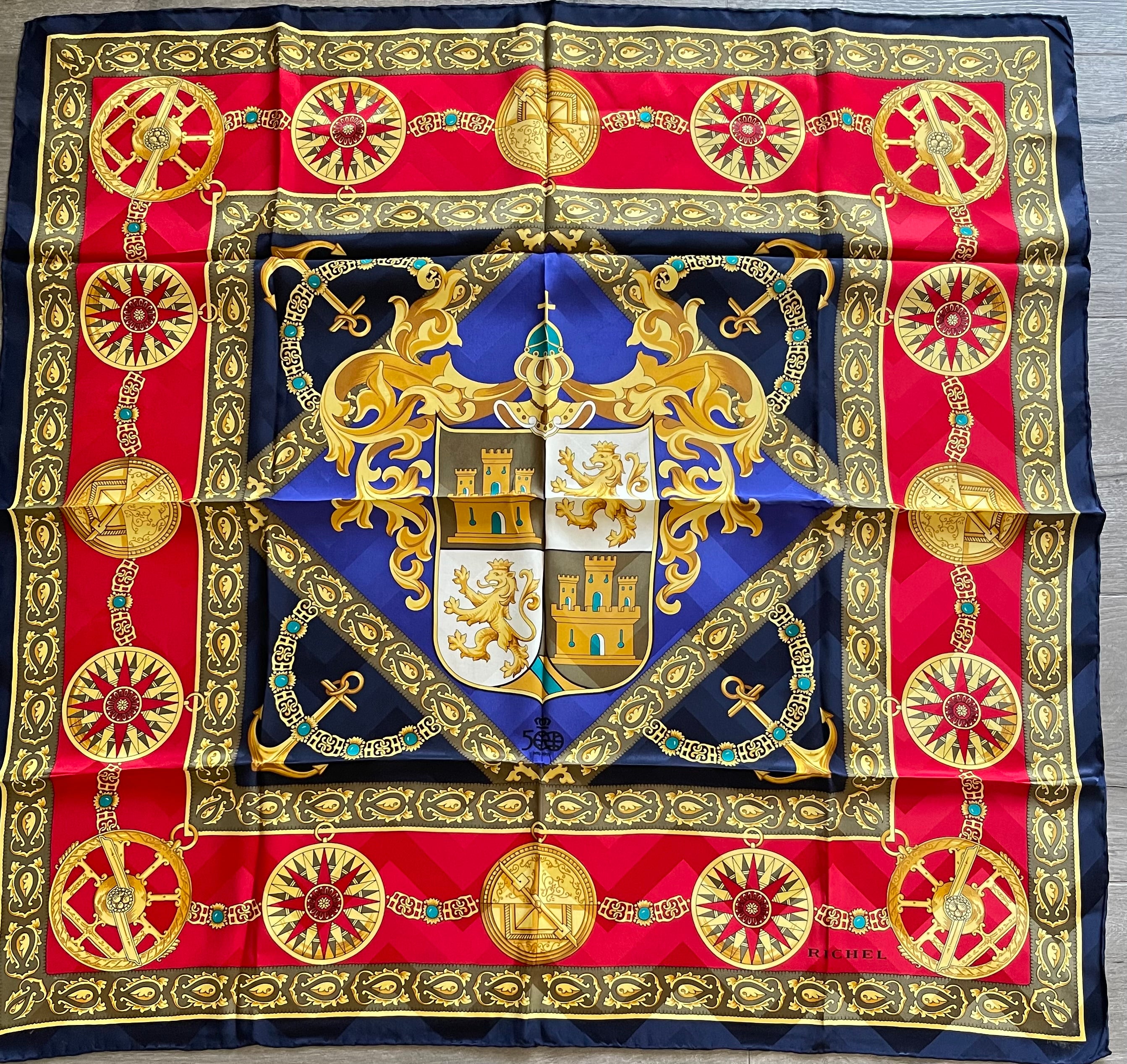 RICHEL carré foulard scarf schal sjaal seide soie silk