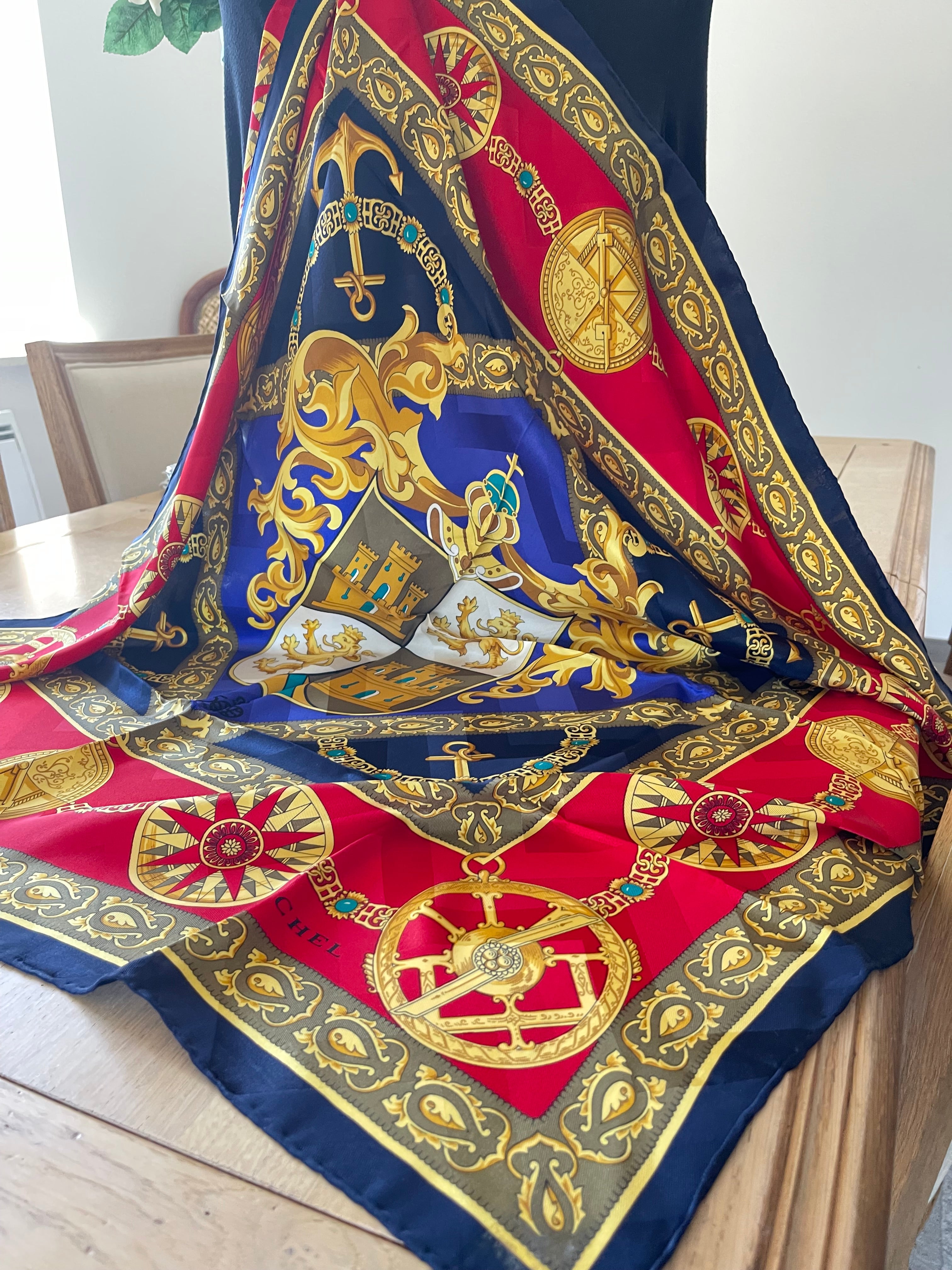 RICHEL carré foulard scarf schal sjaal seide soie silk