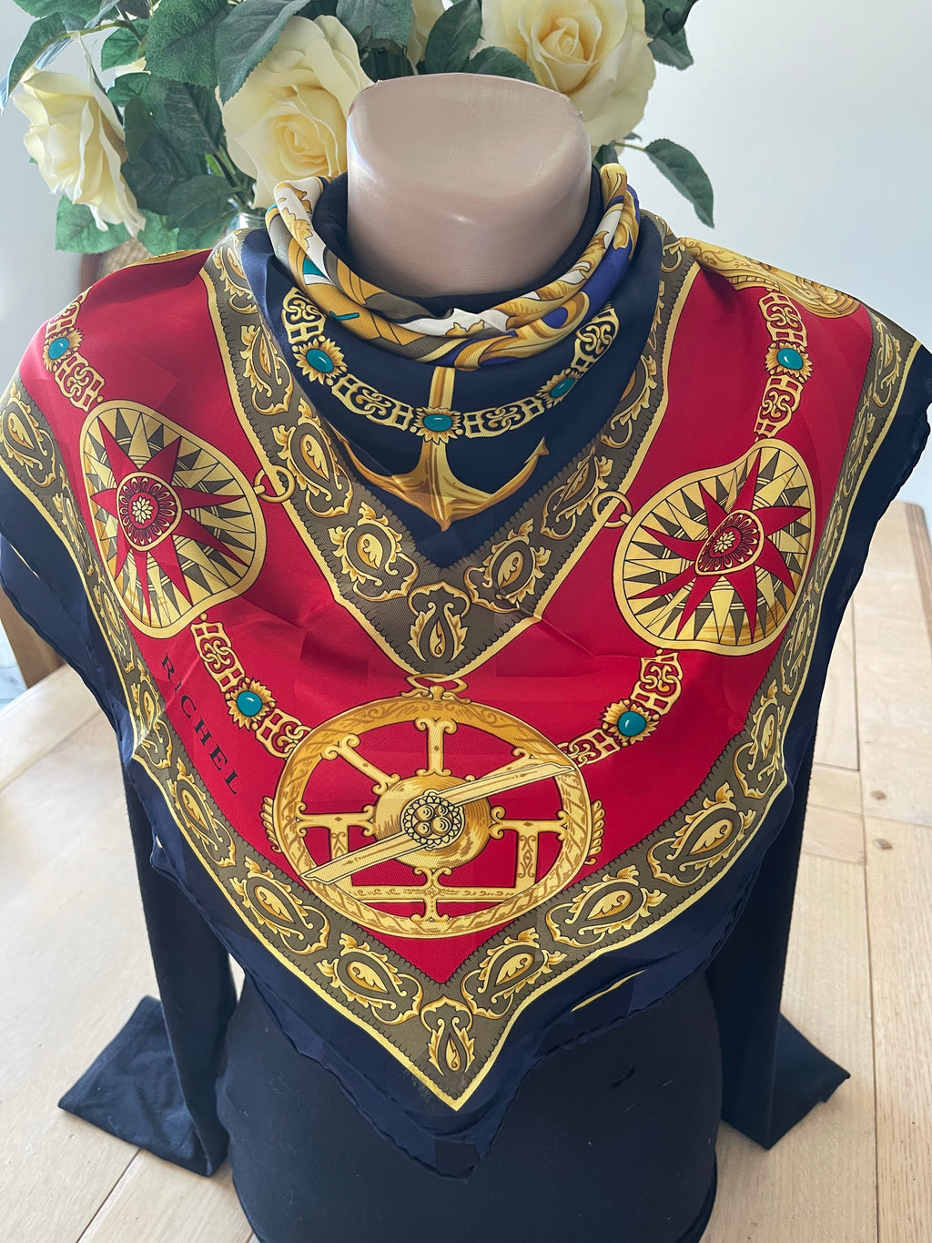 RICHEL carré foulard scarf schal sjaal seide soie silk