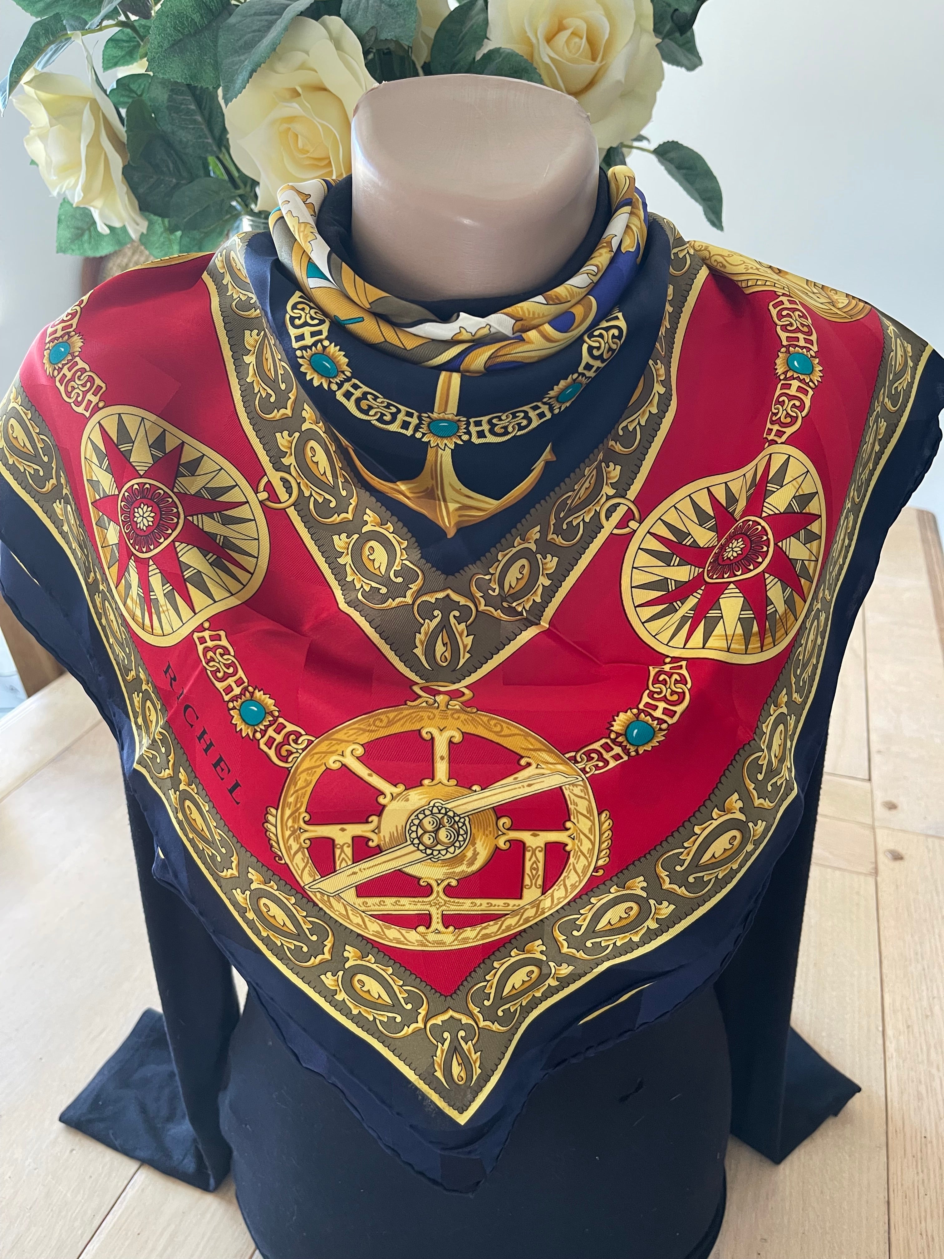 RICHEL carré foulard scarf schal sjaal seide soie silk
