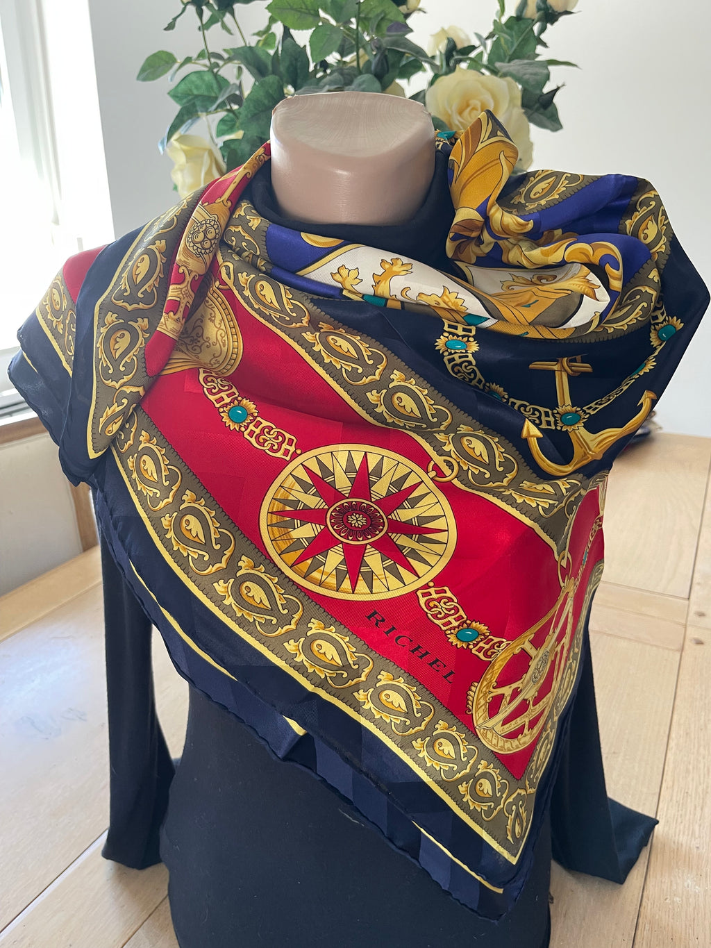 RICHEL carré foulard scarf schal sjaal seide soie silk