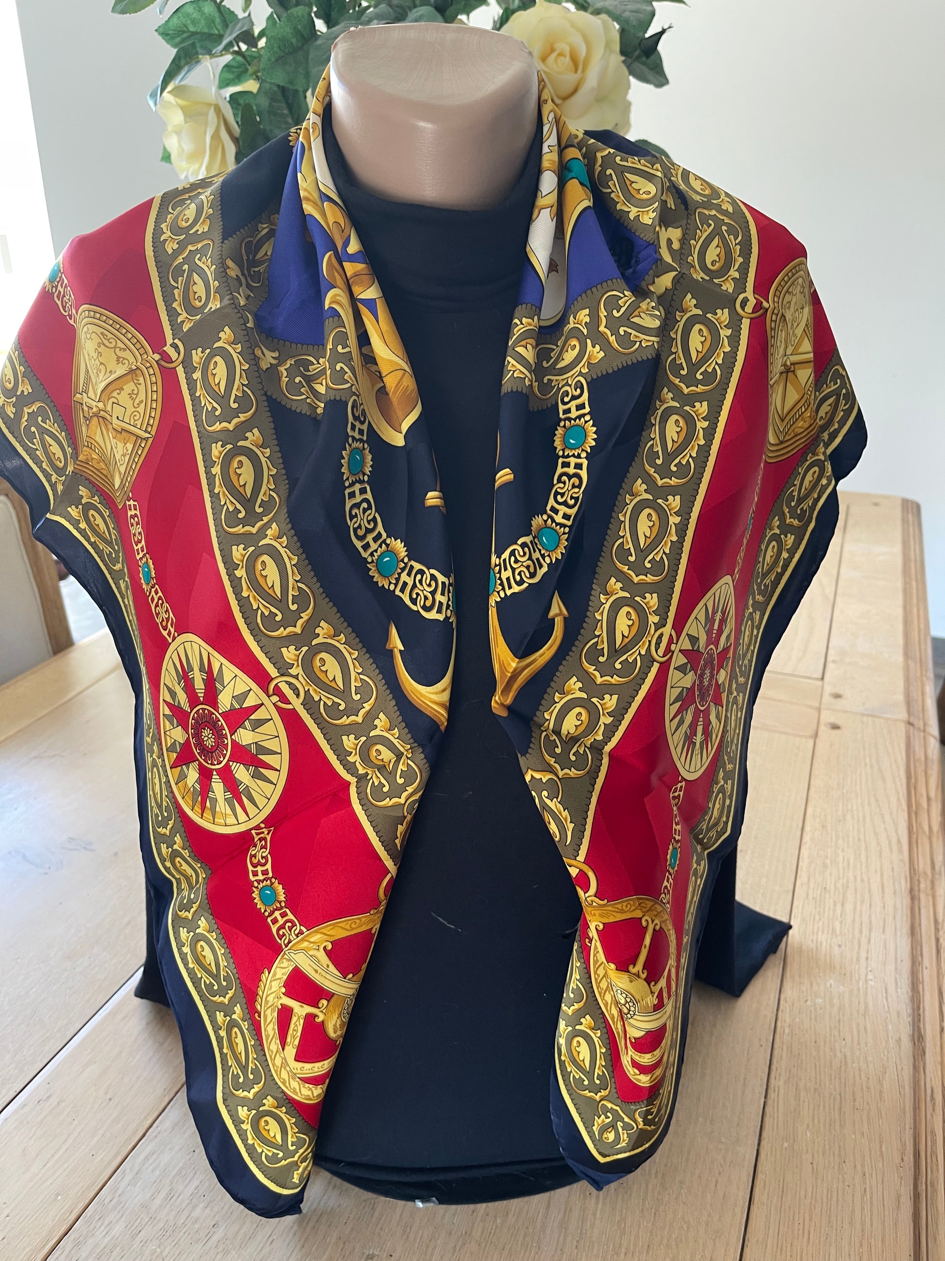 RICHEL carré foulard scarf schal sjaal seide soie silk