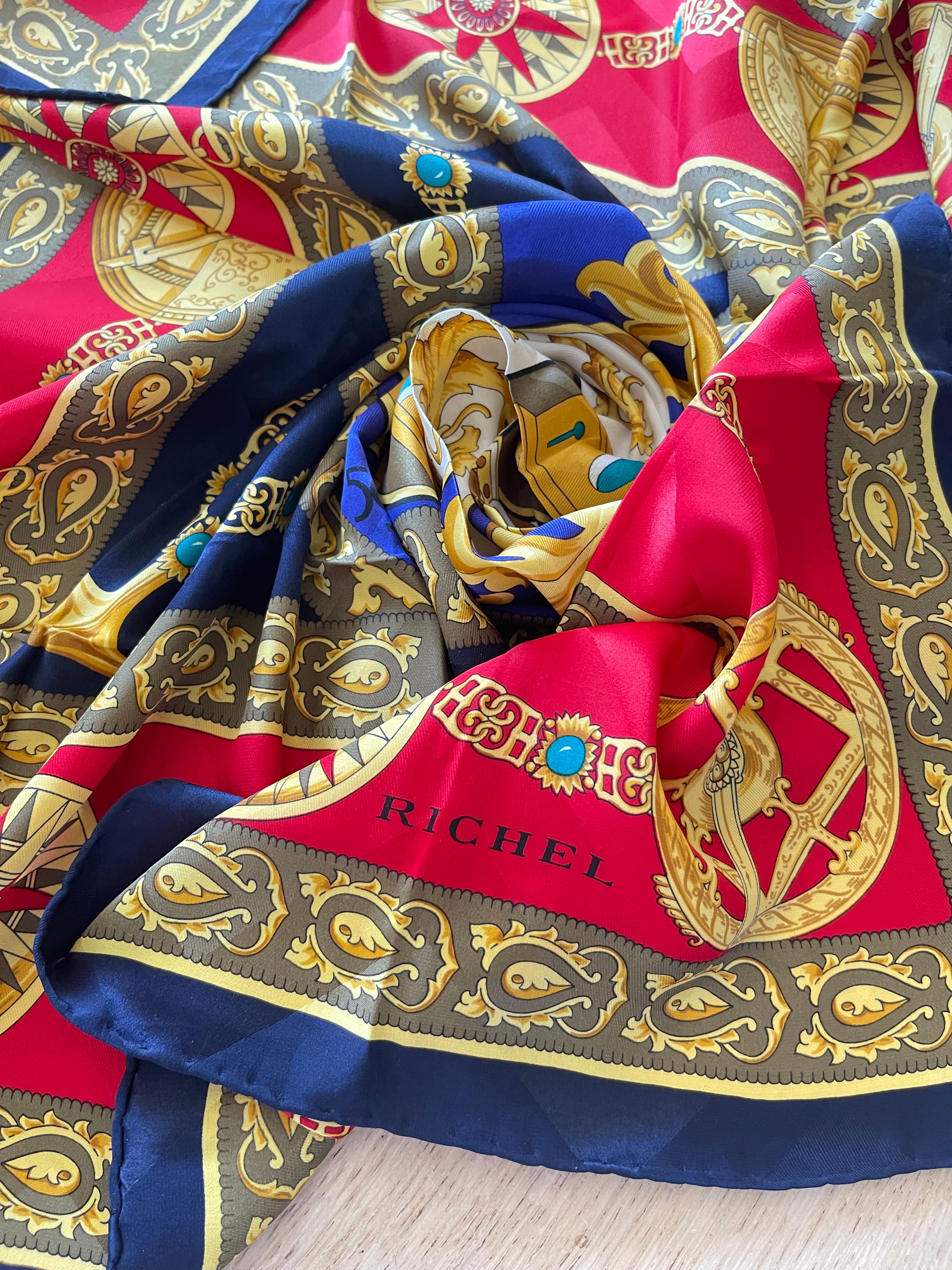 RICHEL carré foulard scarf schal sjaal seide soie silk