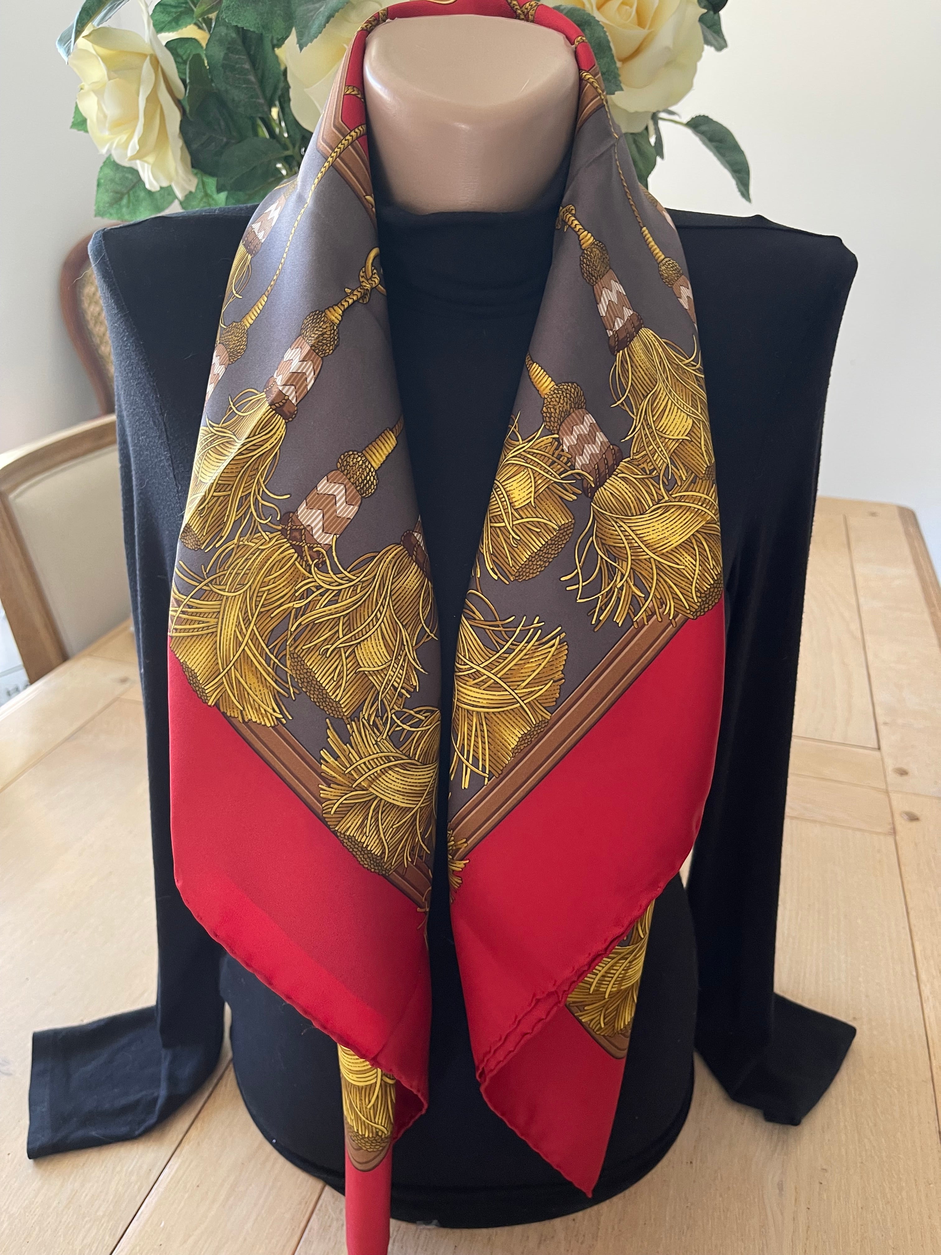 DANIEL LA FORET carré foulard scarf schal sjaal seide silk soie
