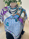 AKEL foulard scarf carré schal sjaal seide silk soie