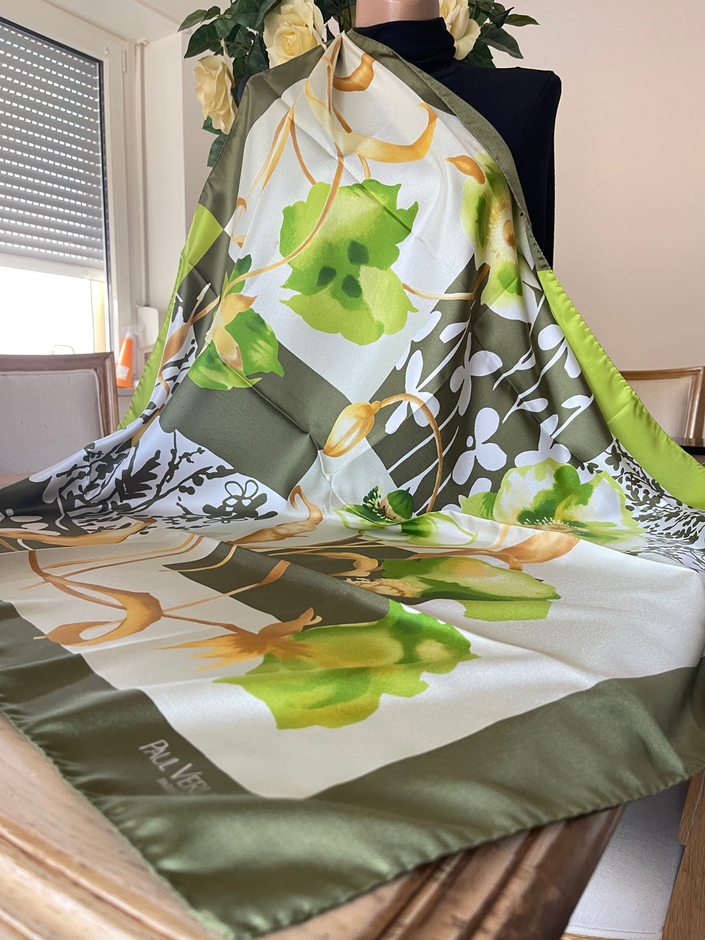 PAUL VERLAIN carré foulard scarf schal sjaal seide silk soie