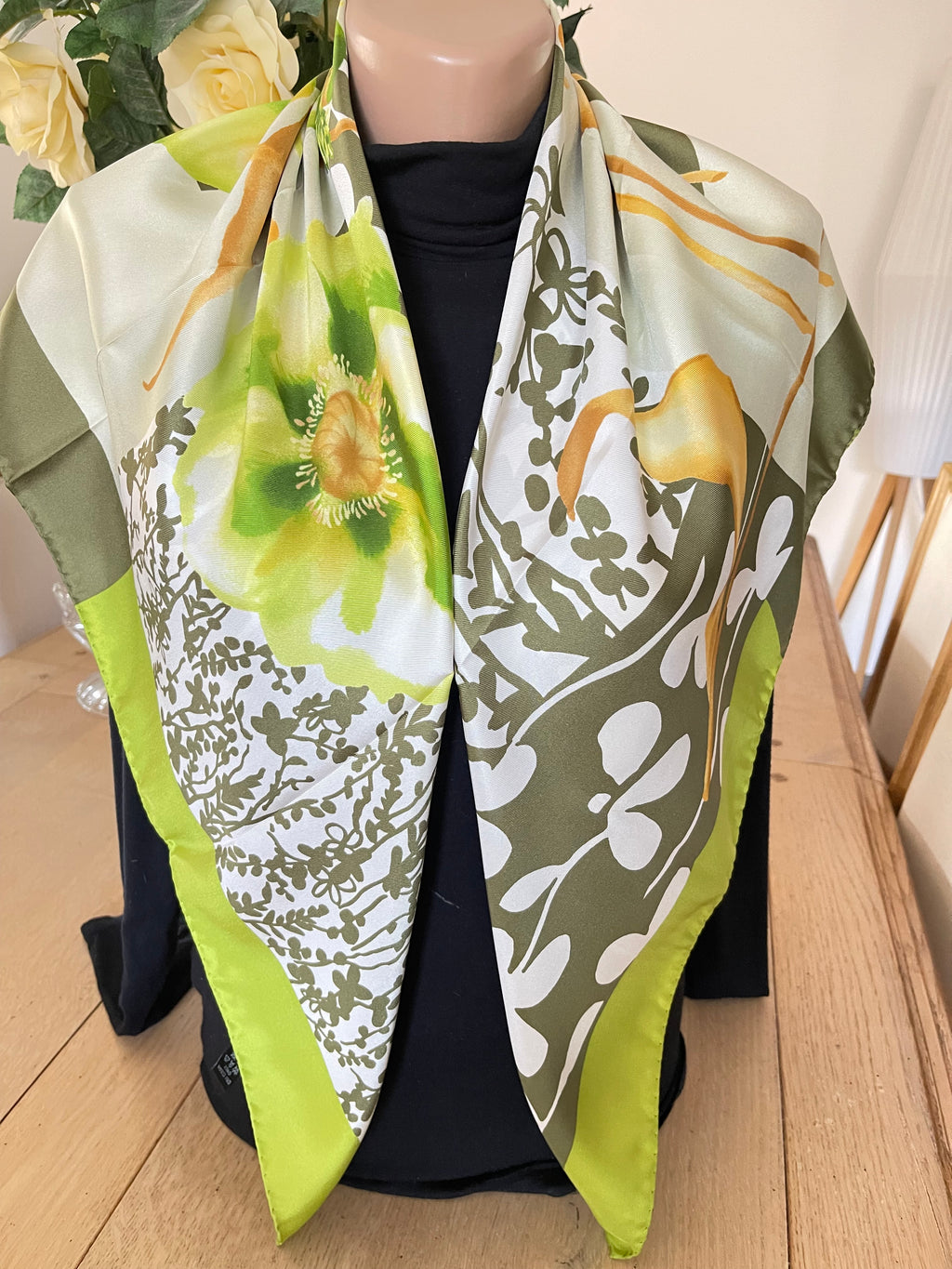 PAUL VERLAIN carré foulard scarf schal sjaal seide silk soie
