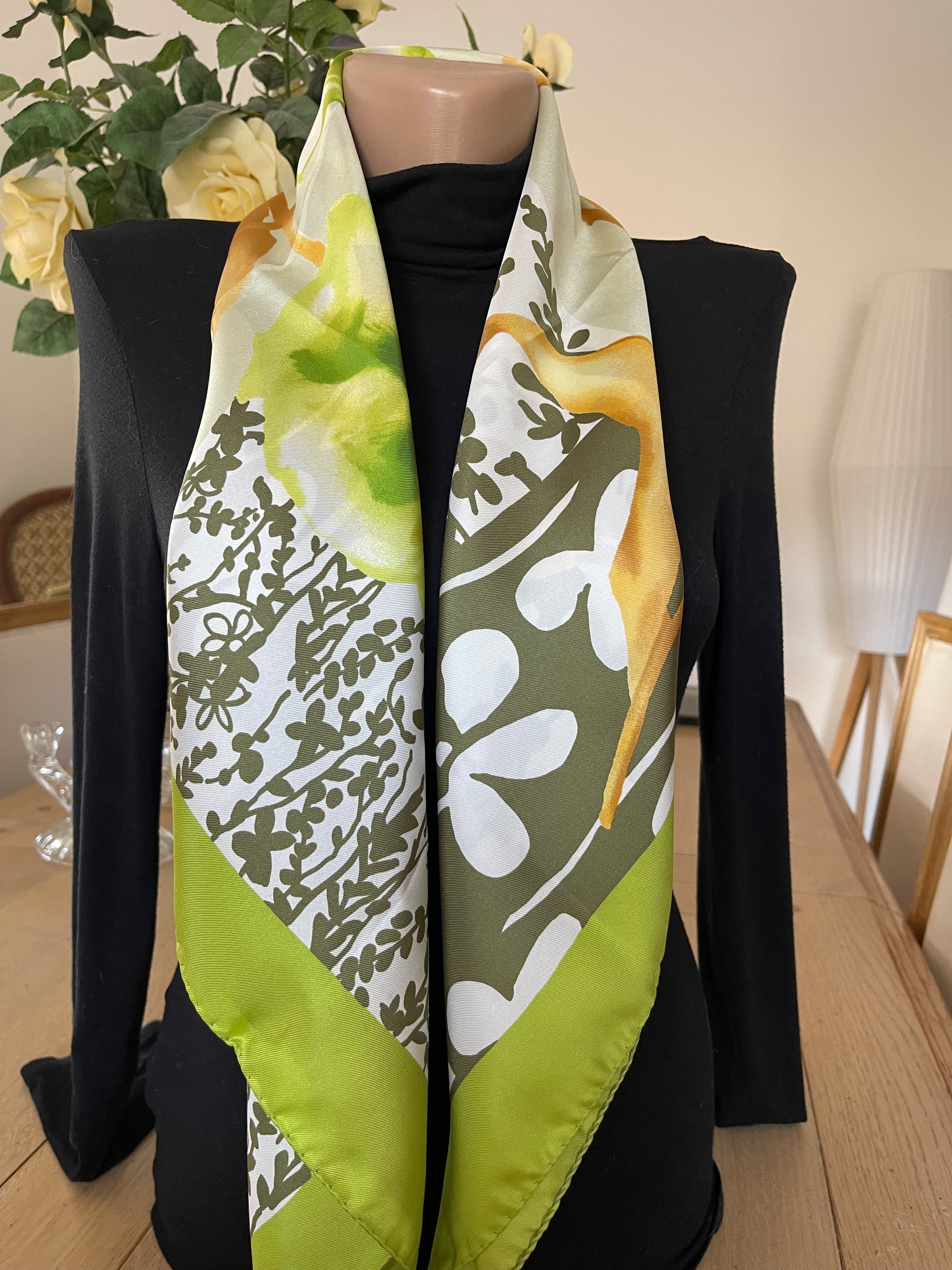 PAUL VERLAIN carré foulard scarf schal sjaal seide silk soie