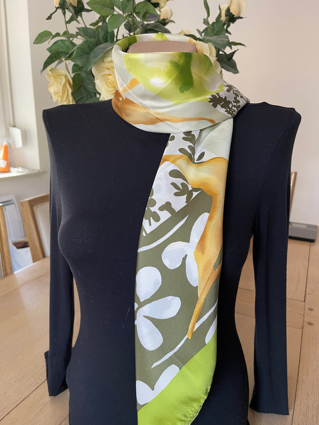PAUL VERLAIN carré foulard scarf schal sjaal seide silk soie