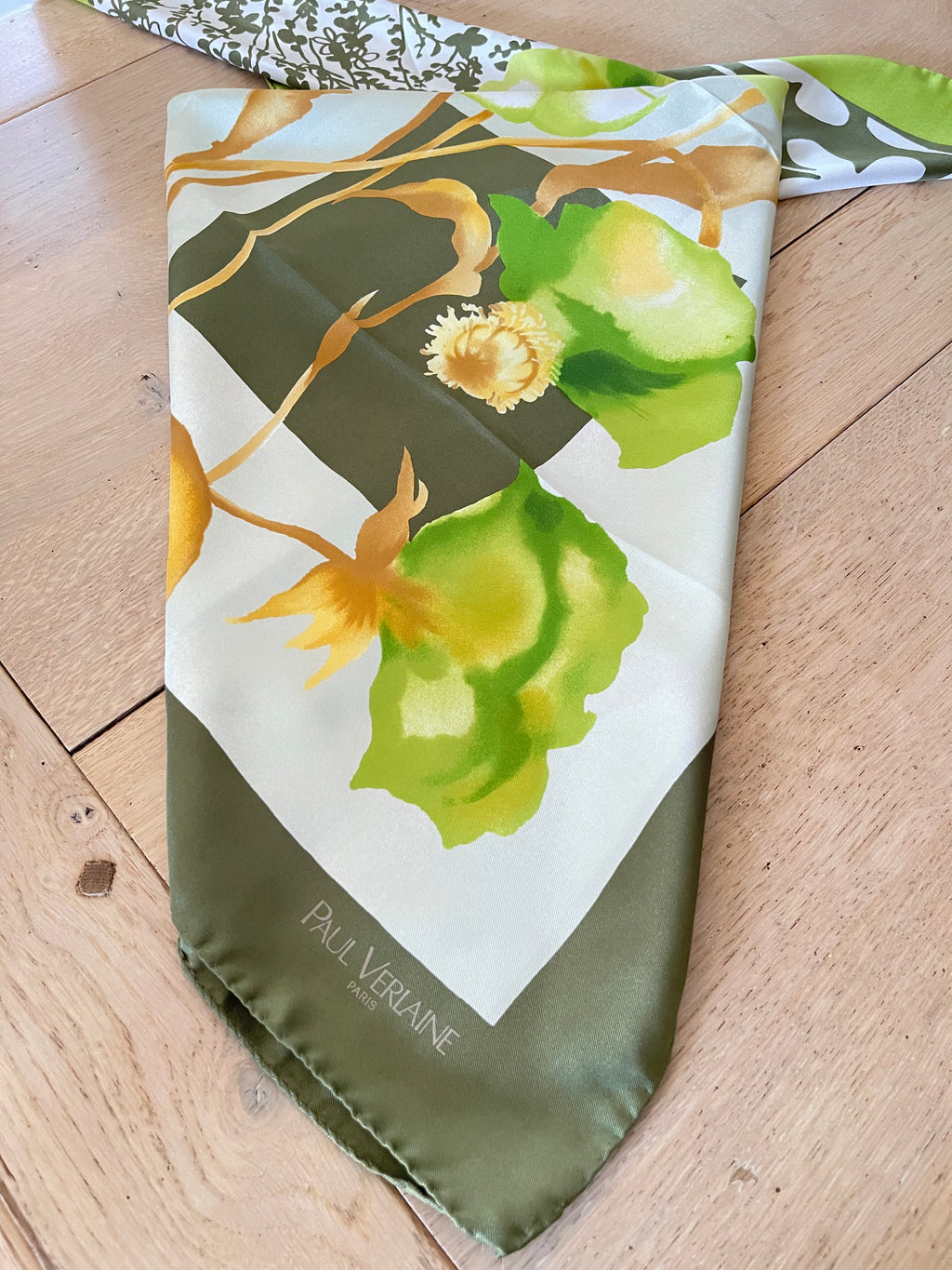 PAUL VERLAIN carré foulard scarf schal sjaal seide silk soie