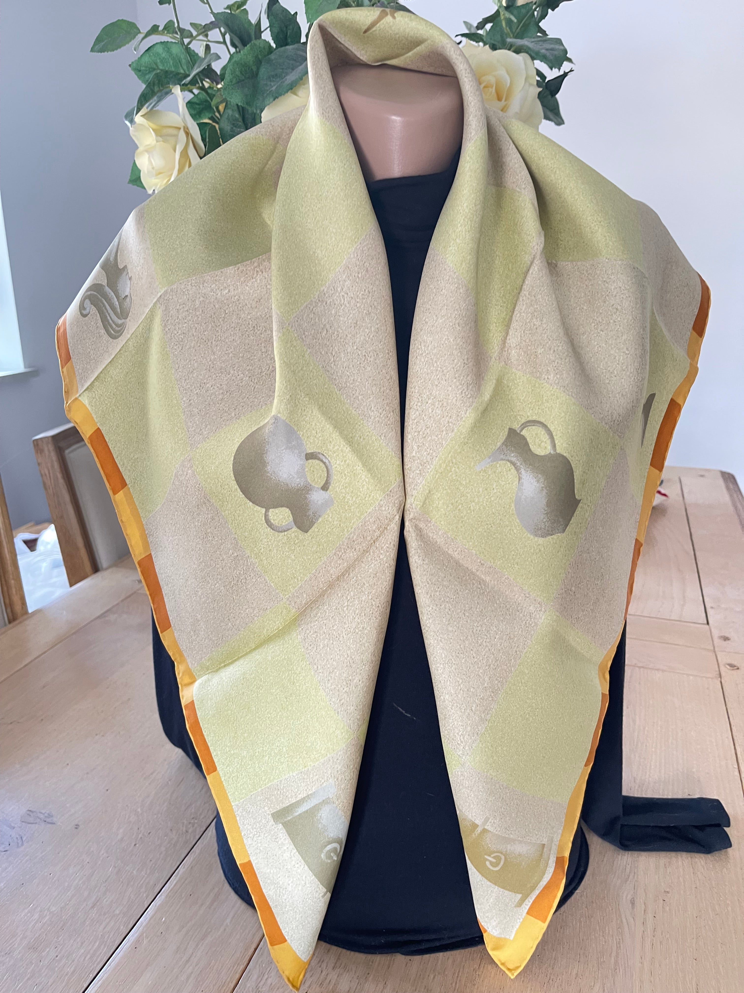BULGARI carré foulard scarf schal sjaal seide soie silk