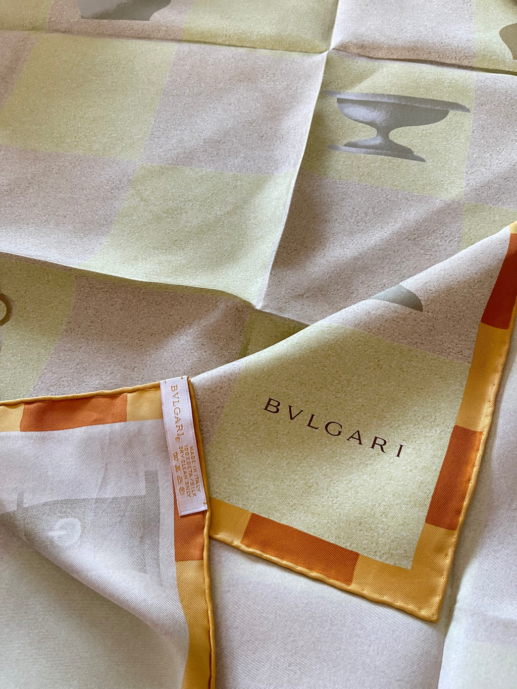 BULGARI carré foulard scarf schal sjaal seide soie silk