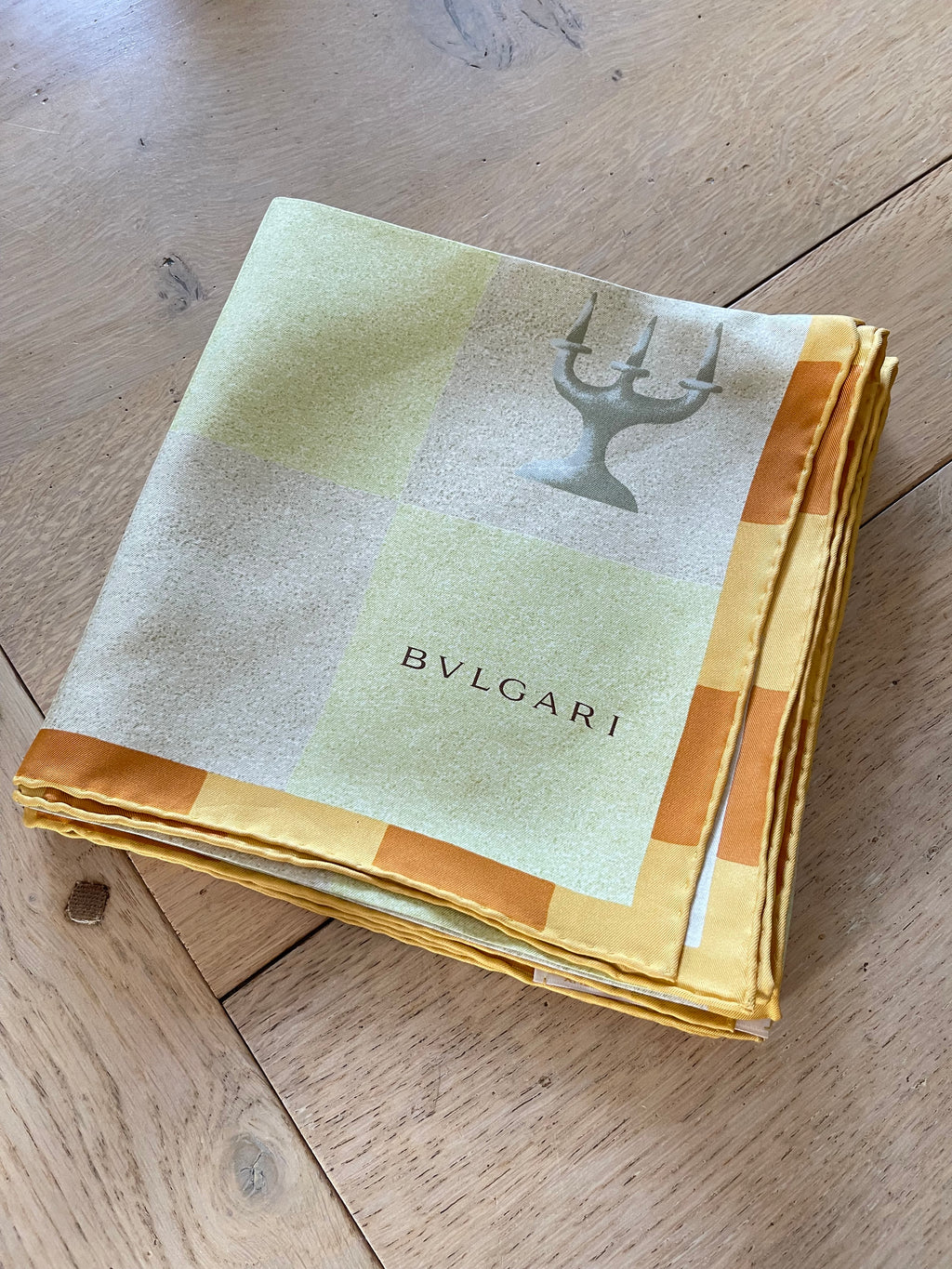 BULGARI carré foulard scarf schal sjaal seide soie silk