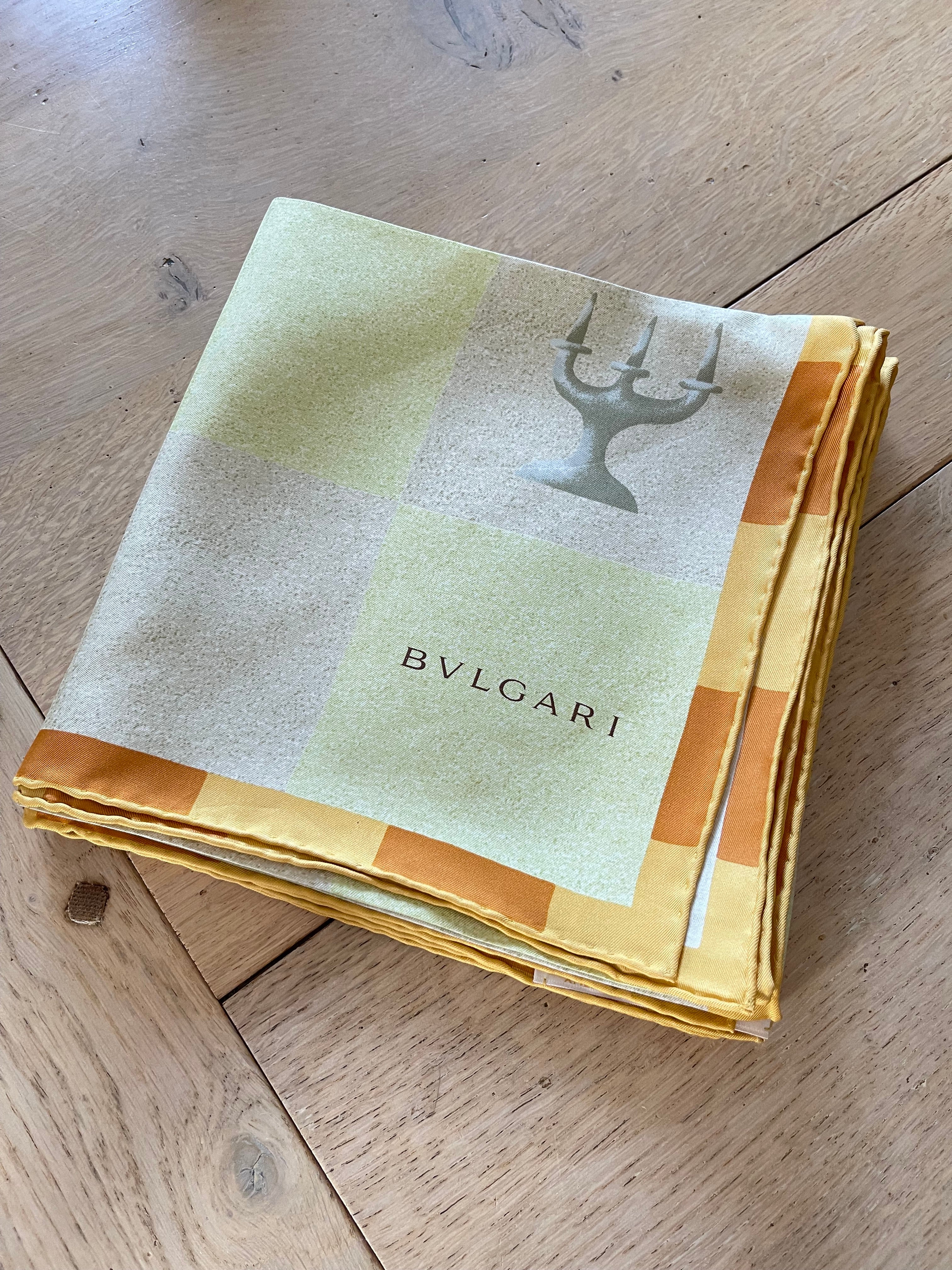 BULGARI carré foulard scarf schal sjaal seide soie silk