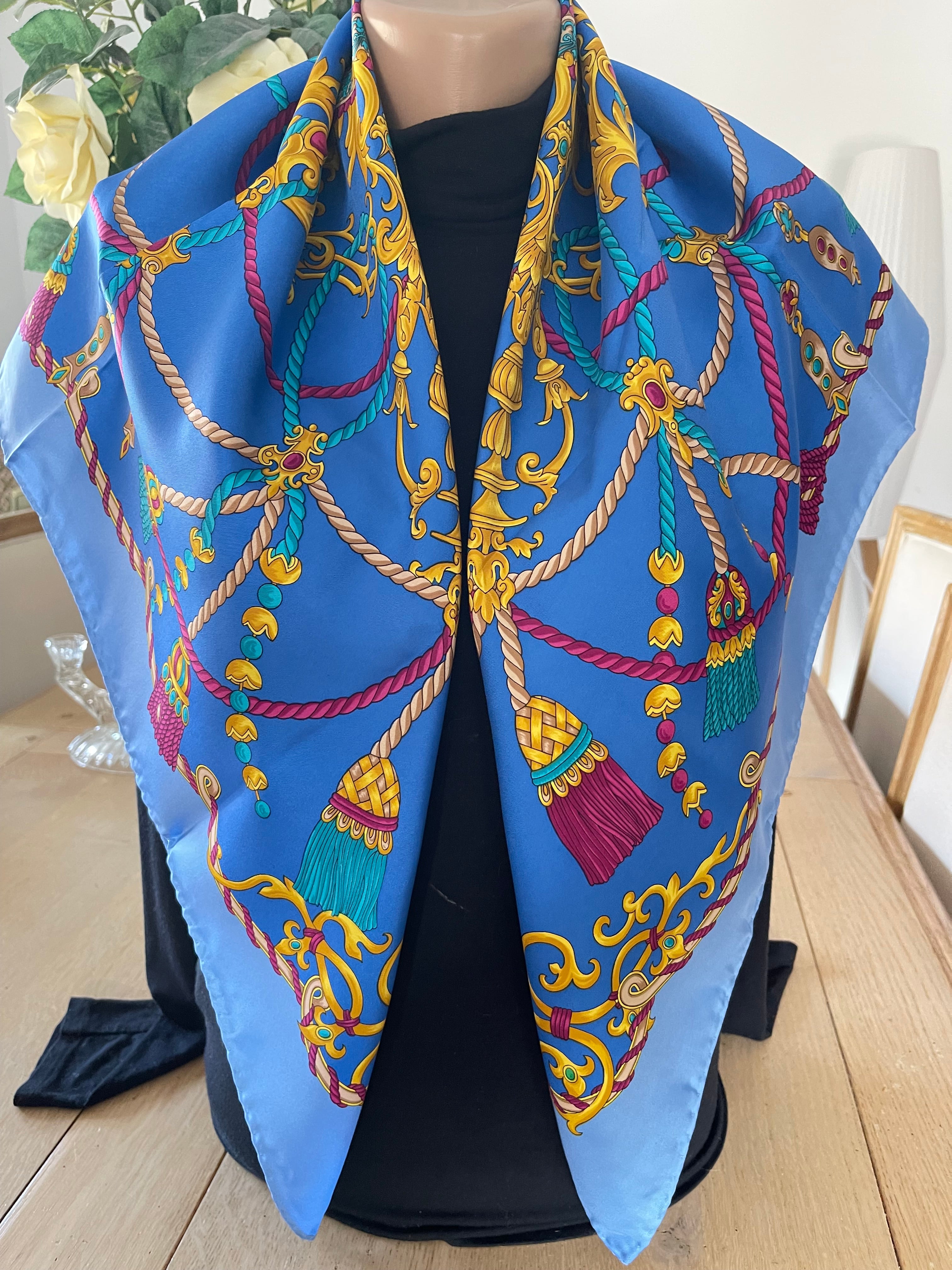 PAUL VERLAINE carré foulard scarf schal sjaal seide soie silk