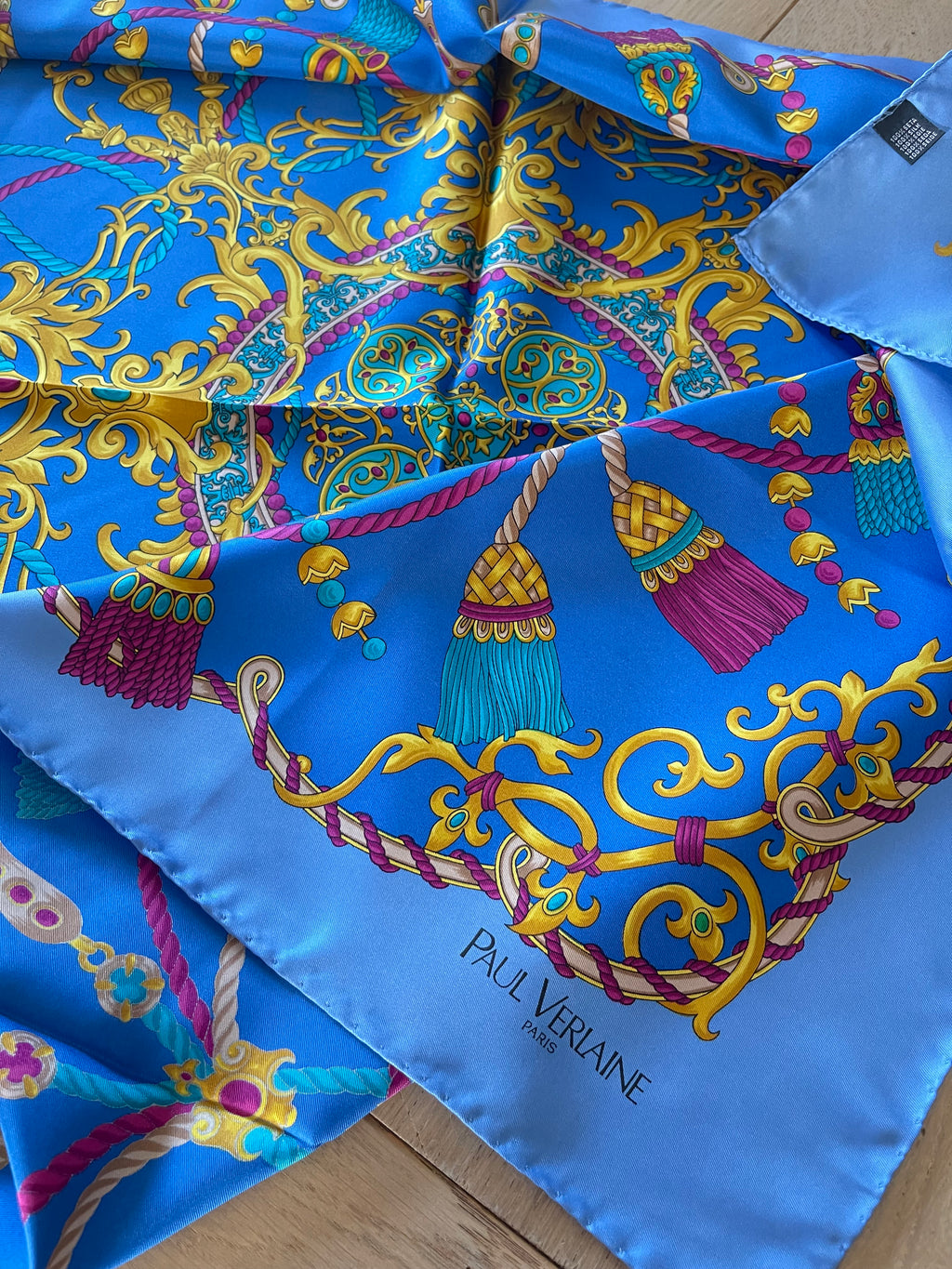 PAUL VERLAINE carré foulard scarf schal sjaal seide soie silk