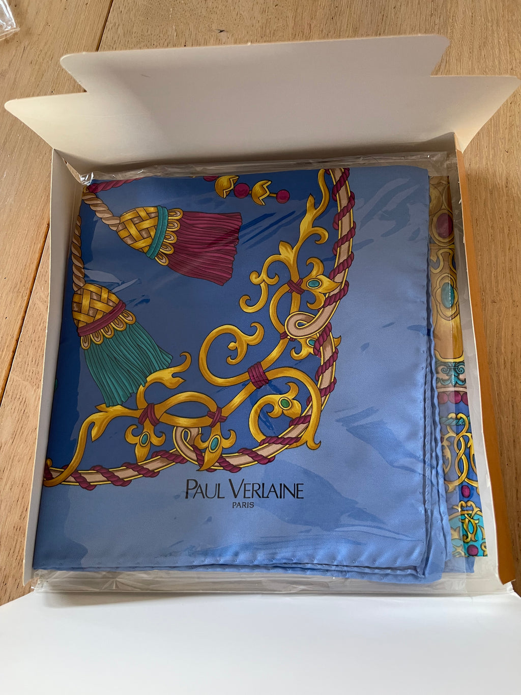 PAUL VERLAINE carré foulard scarf schal sjaal seide soie silk