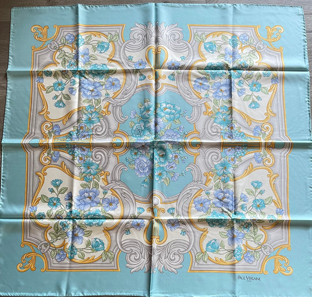 PAUL VERLAINE carré foulard scarf schal sjaal seide silk seta soie