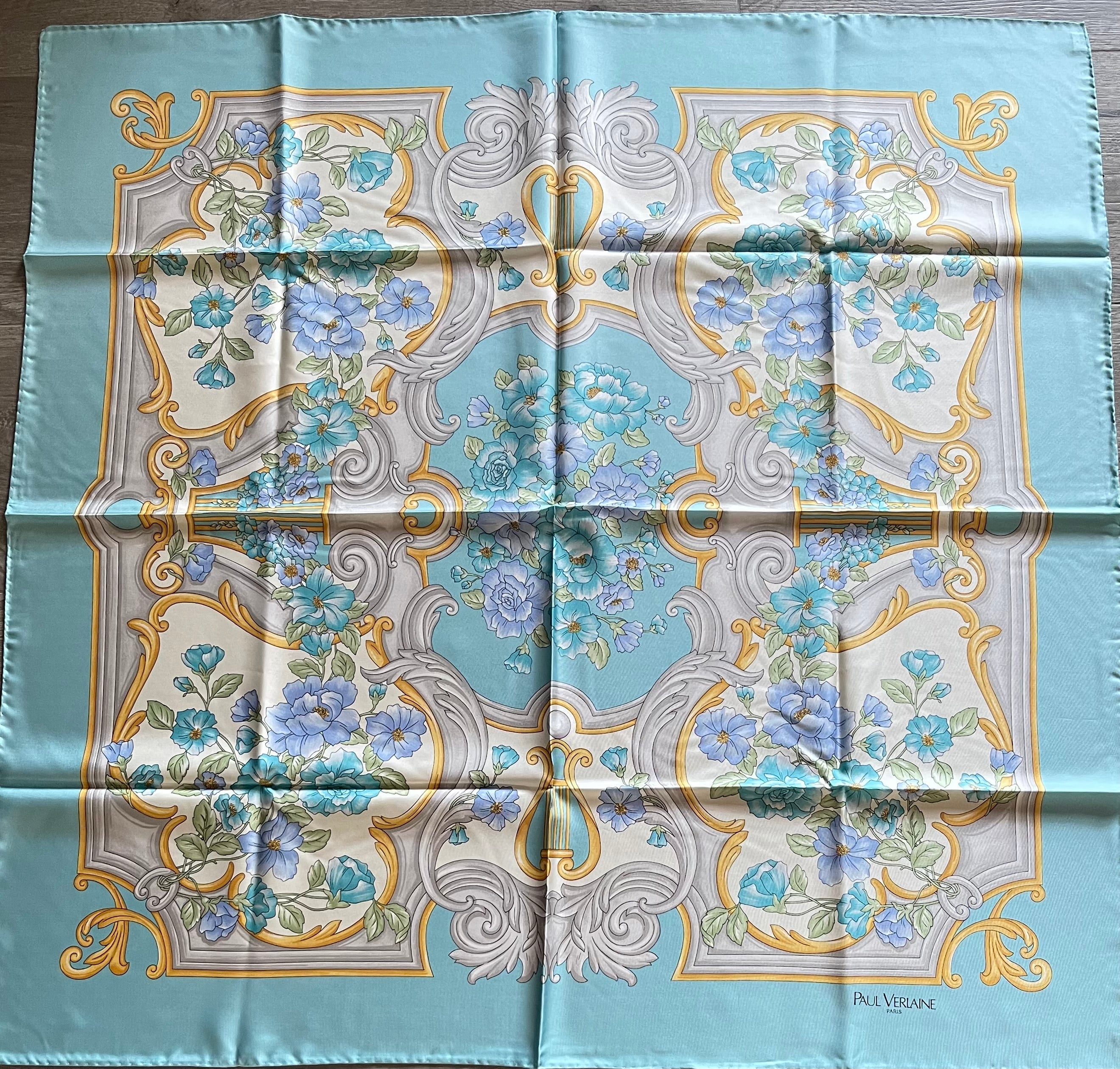 PAUL VERLAINE carré foulard scarf schal sjaal seide silk seta soie