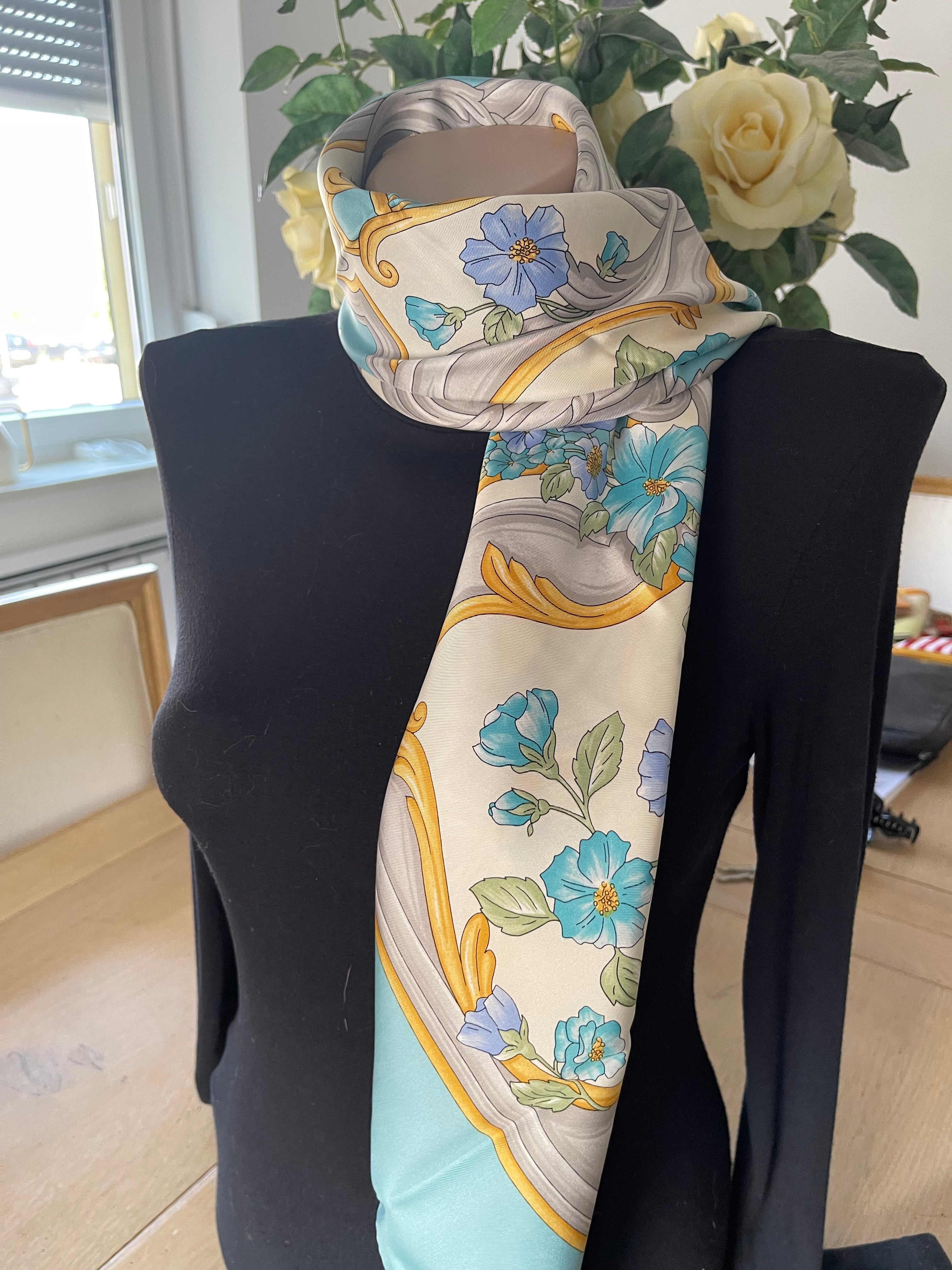 PAUL VERLAINE carré foulard scarf schal sjaal seide silk seta soie