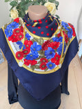 GOLF AND GREEN carre foulard scarf schal sjaal seide silk soie