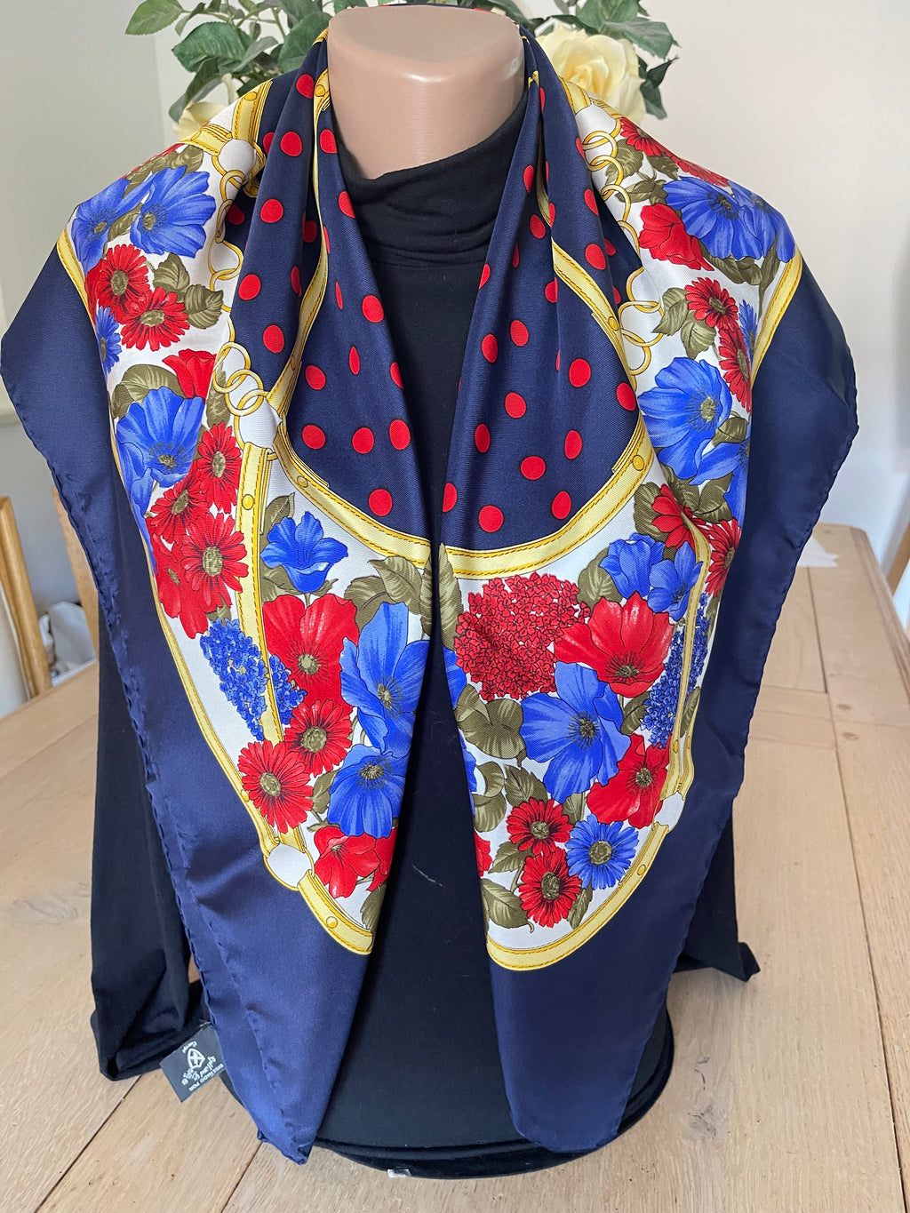 GOLF AND GREEN carre foulard scarf schal sjaal seide silk soie