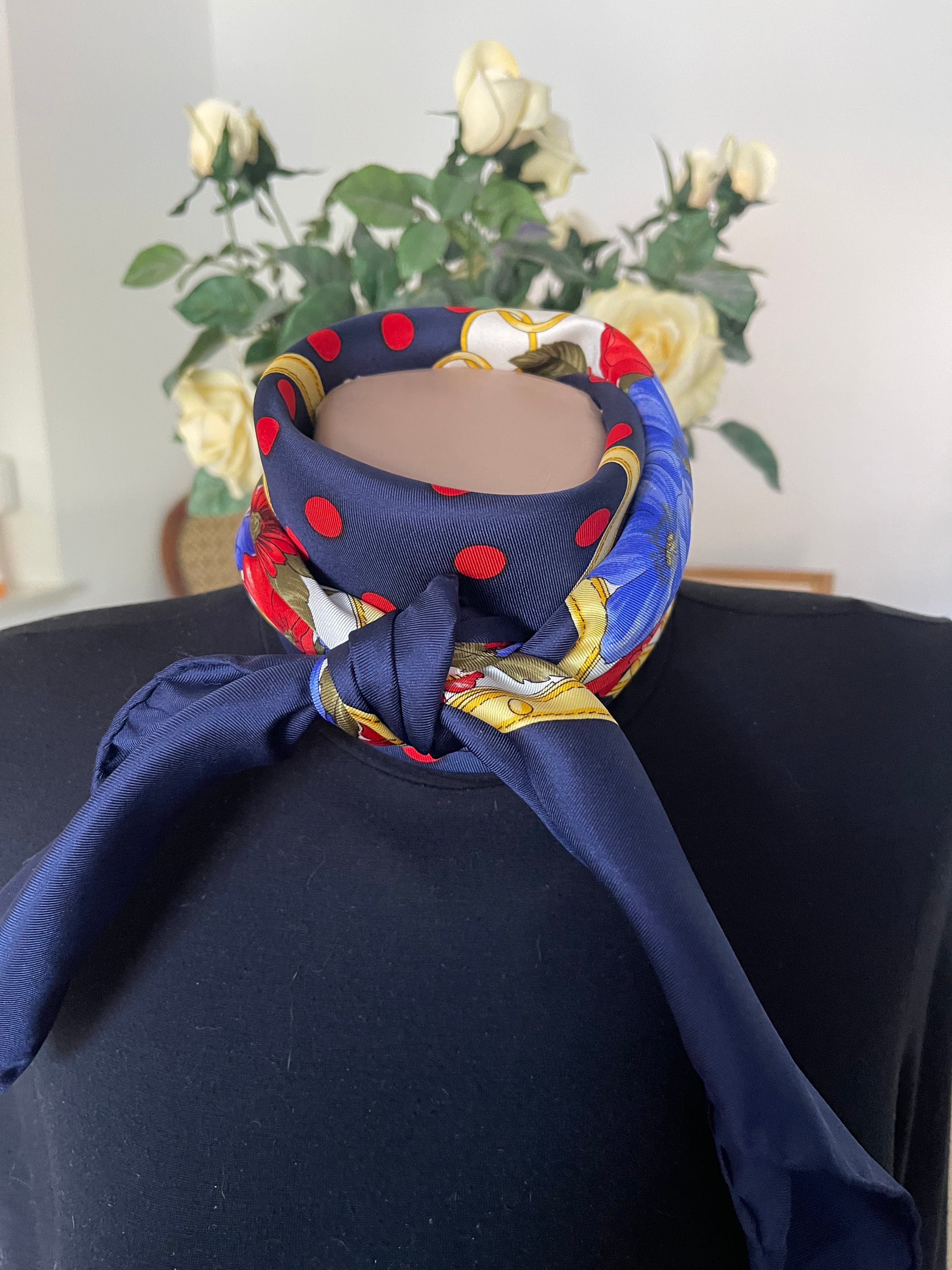 GOLF AND GREEN carre foulard scarf schal sjaal seide silk soie