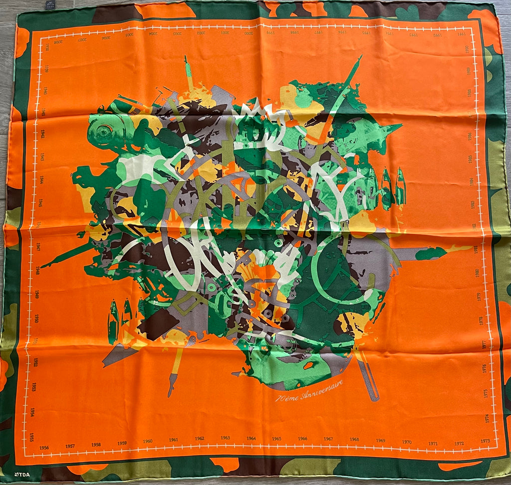 TDA carré foulard scarf schal seide soie silk