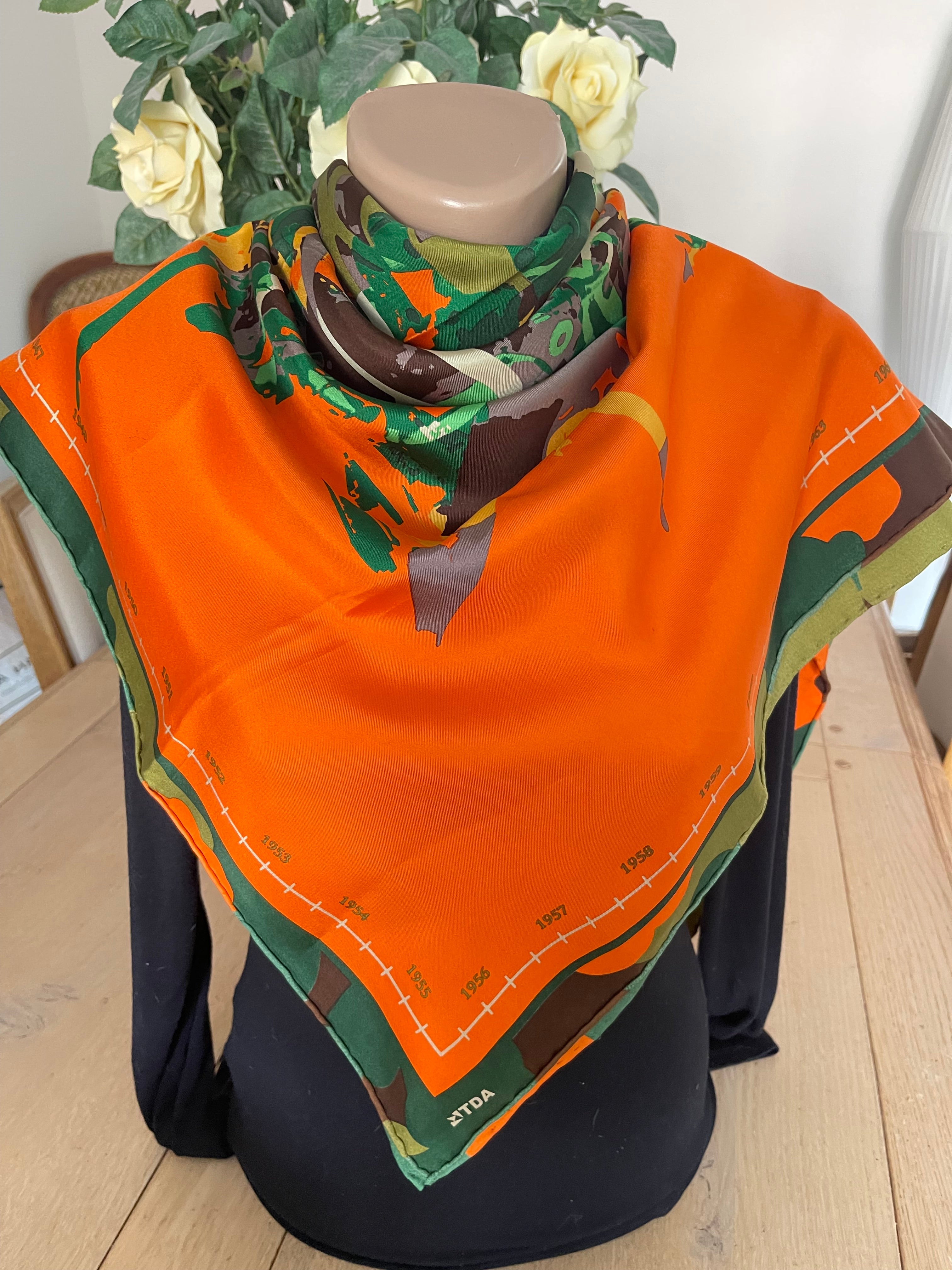 TDA carré foulard scarf schal seide soie silk