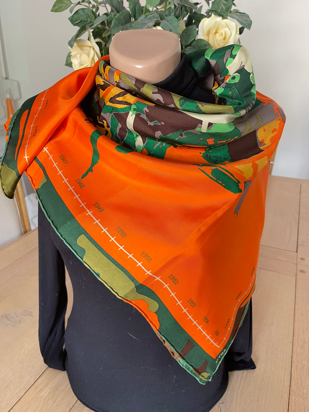 TDA carré foulard scarf schal seide soie silk