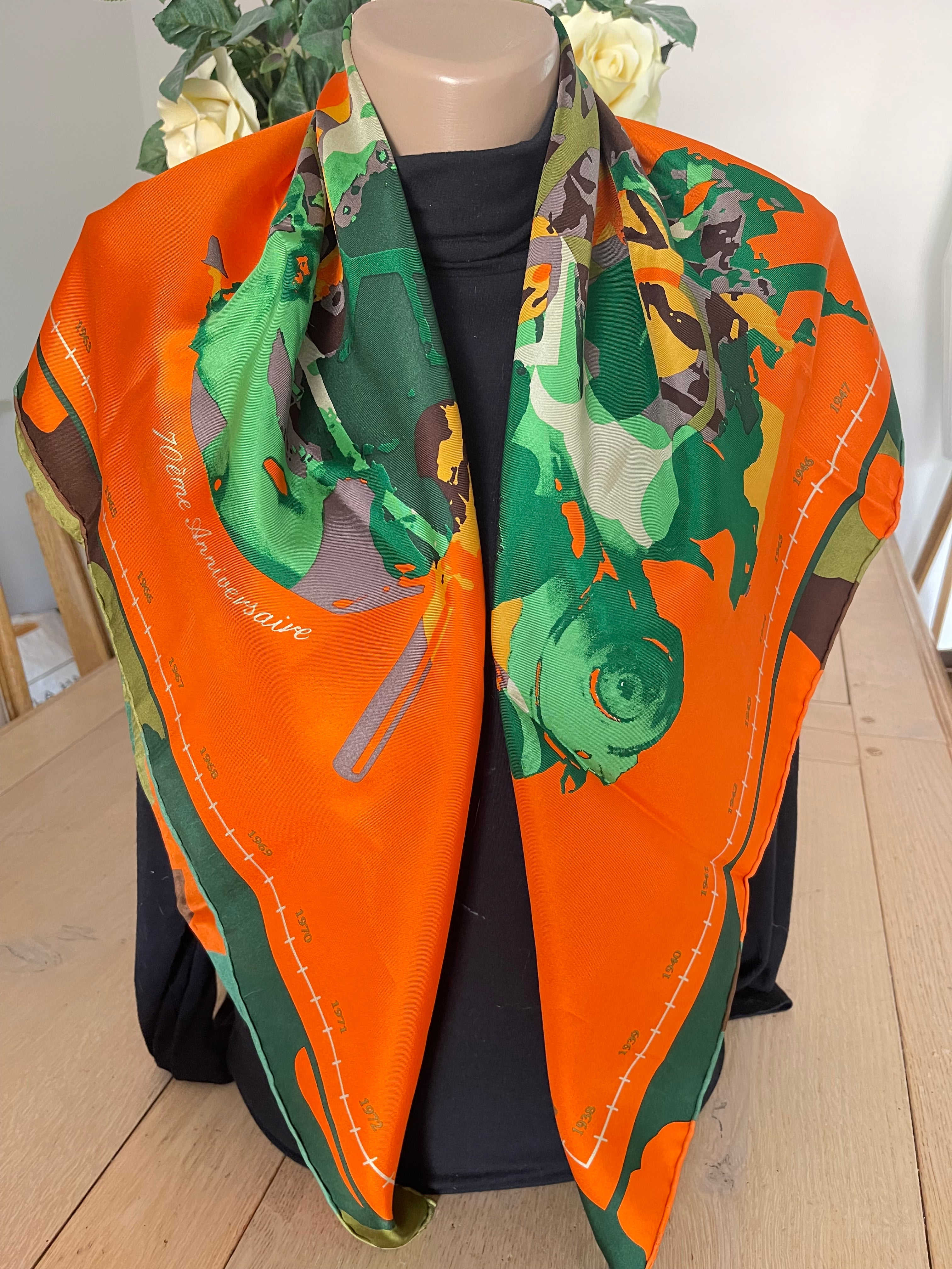 TDA carré foulard scarf schal seide soie silk