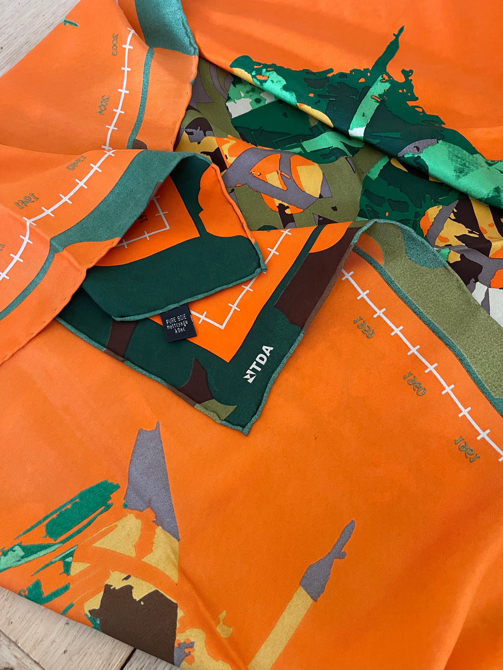 TDA carré foulard scarf schal seide soie silk