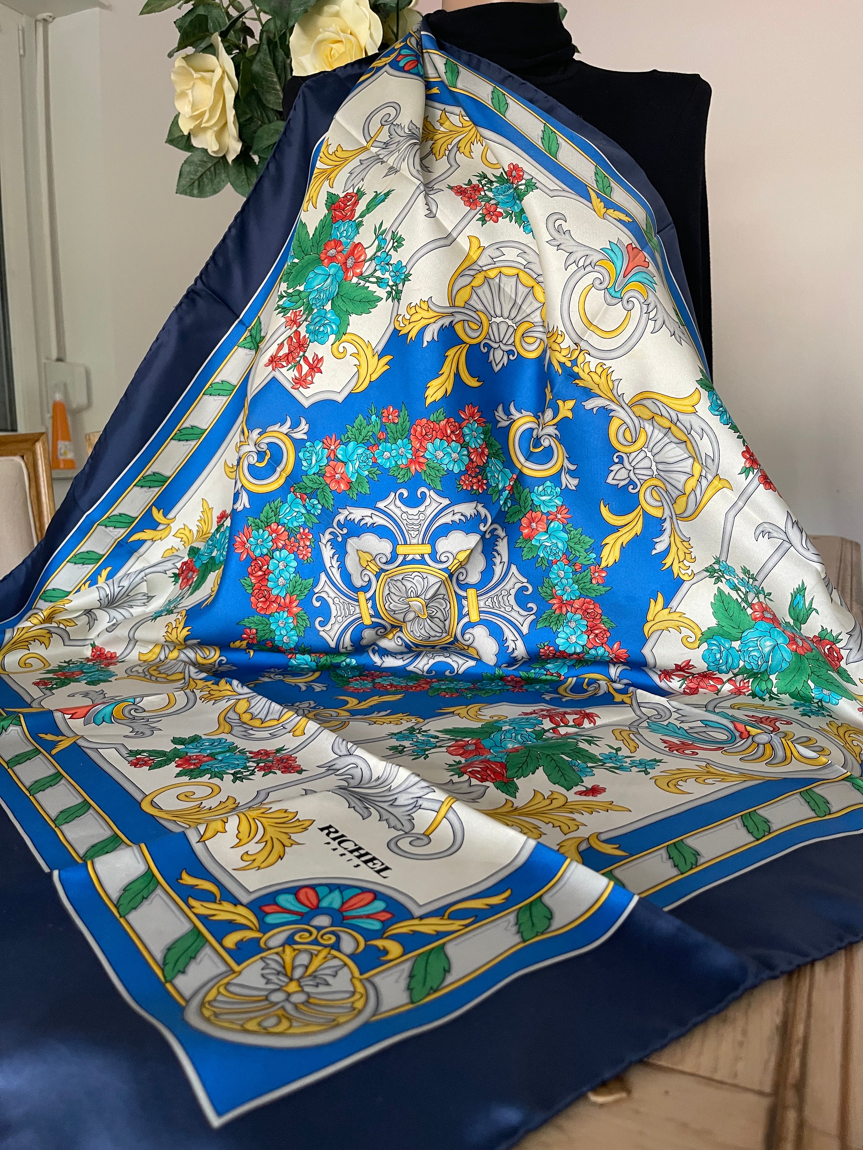 RICHEL carré foulard scarf schal seide silk soie