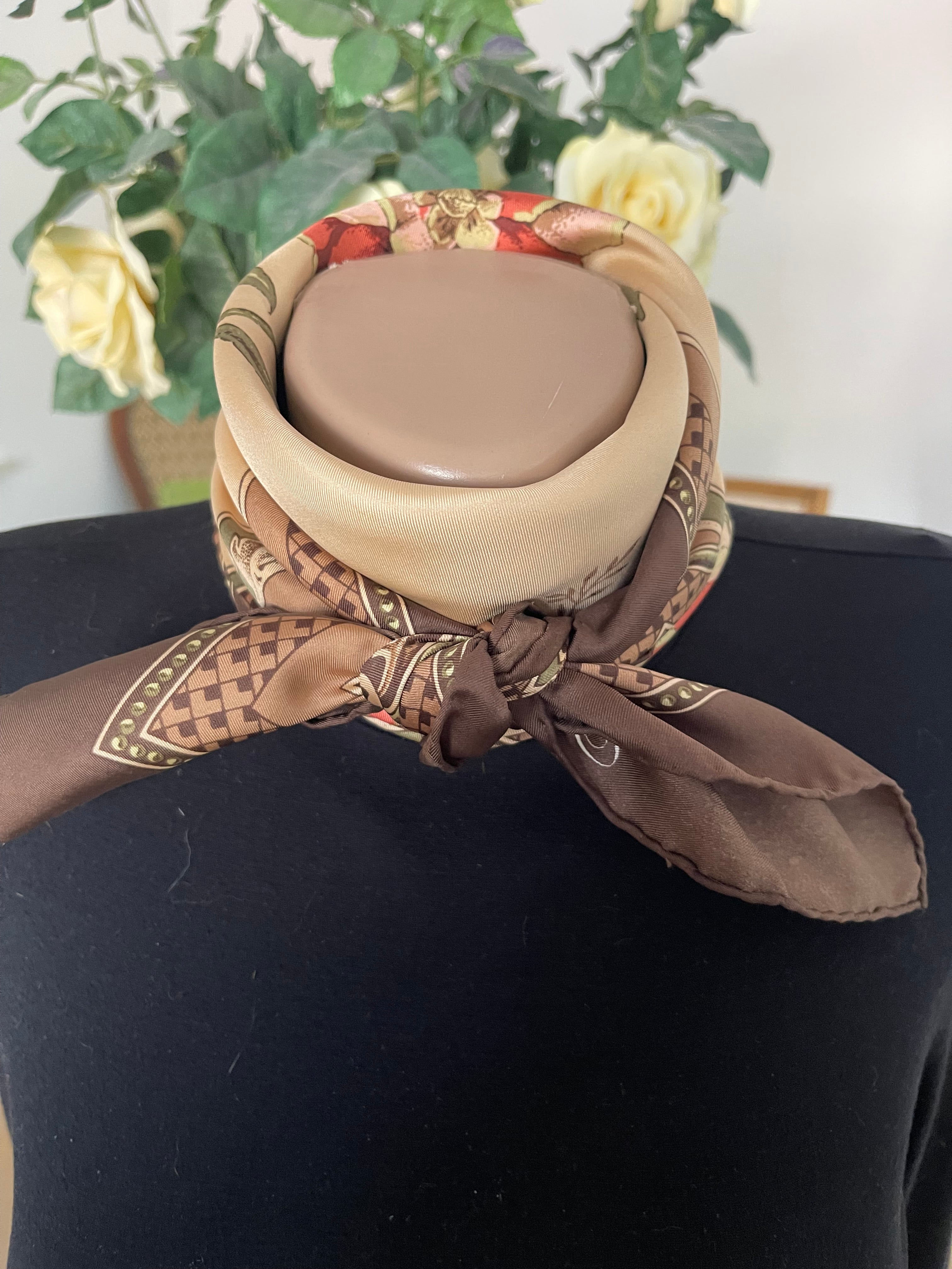 ESTEE LAUDER carré foulard scarf schal seide soie silk