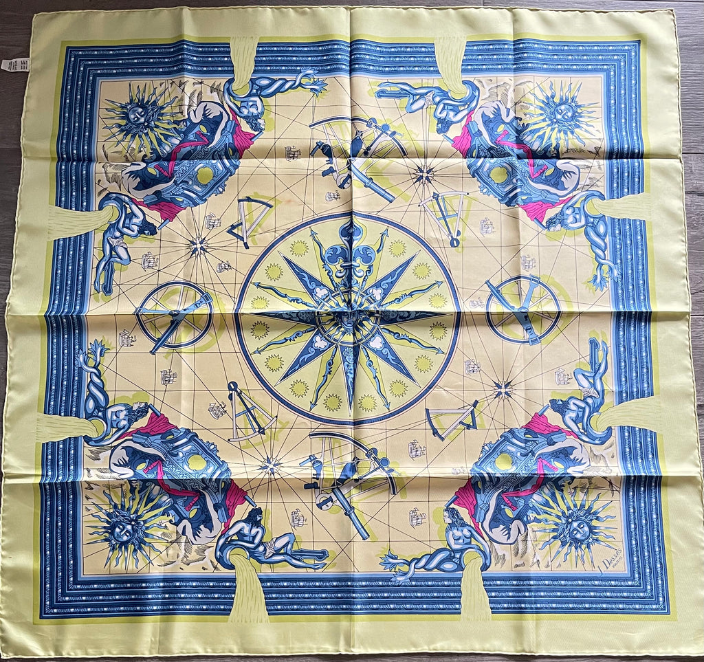 JEAN DIESES carré foulard schal scarf sjaal seide soie silk