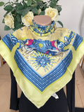 JEAN DIESES carré foulard schal scarf sjaal seide soie silk