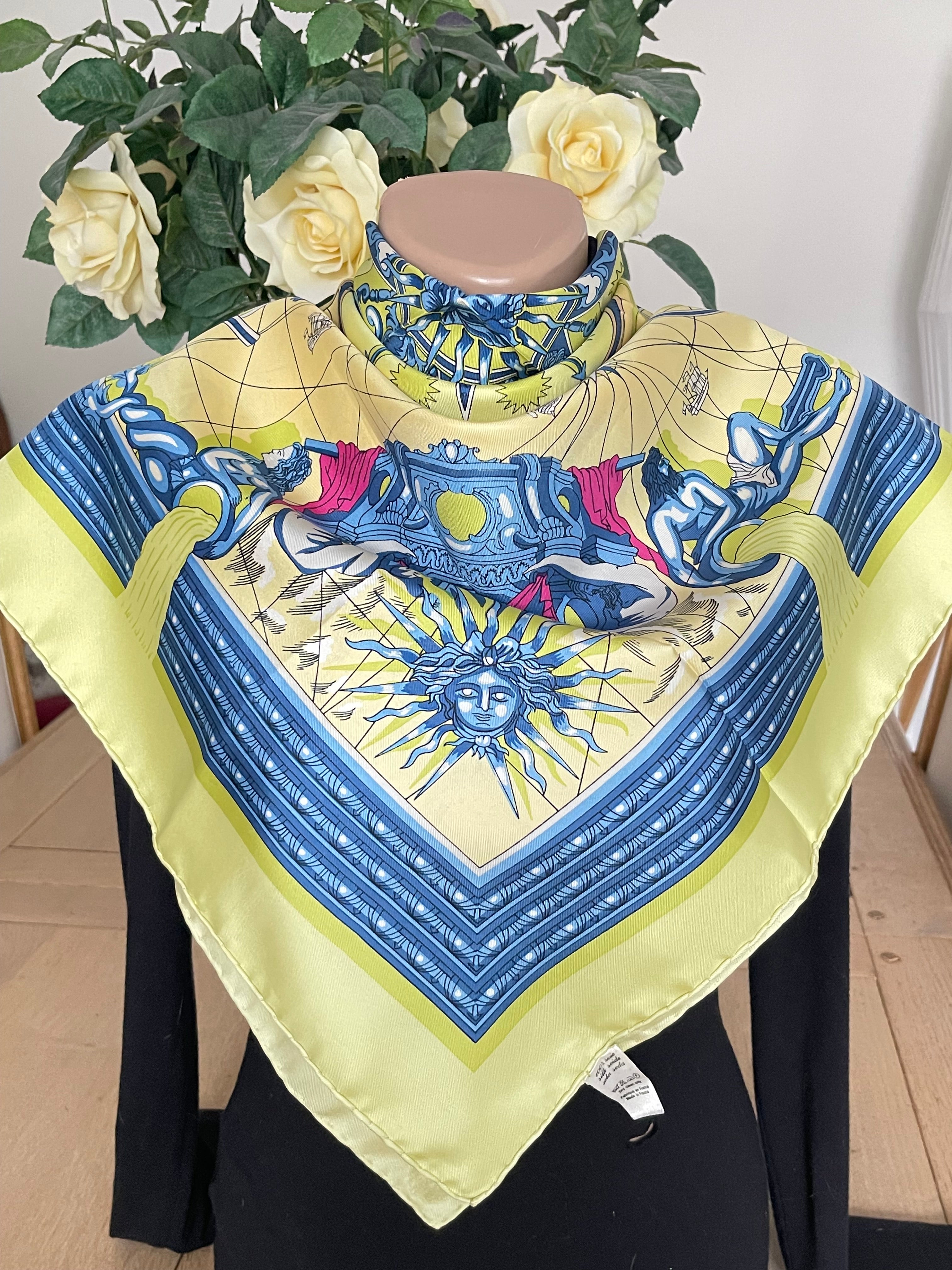 JEAN DIESES carré foulard schal scarf sjaal seide soie silk