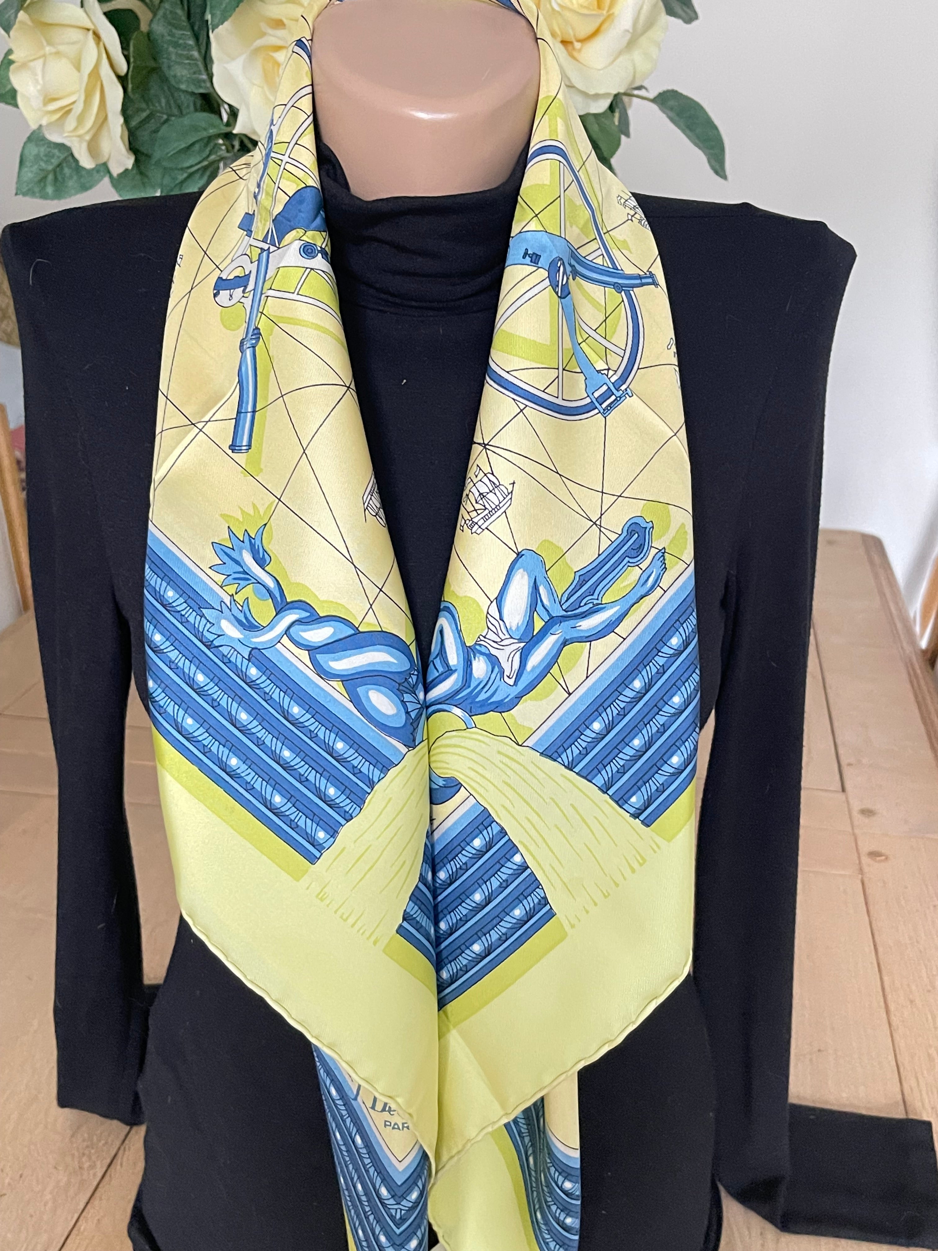 JEAN DIESES carré foulard schal scarf sjaal seide soie silk