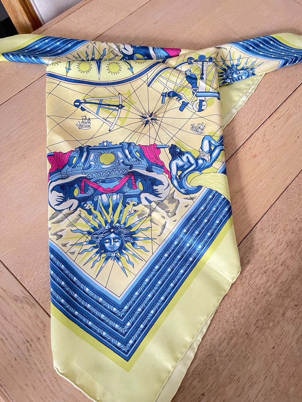 JEAN DIESES carré foulard schal scarf sjaal seide soie silk