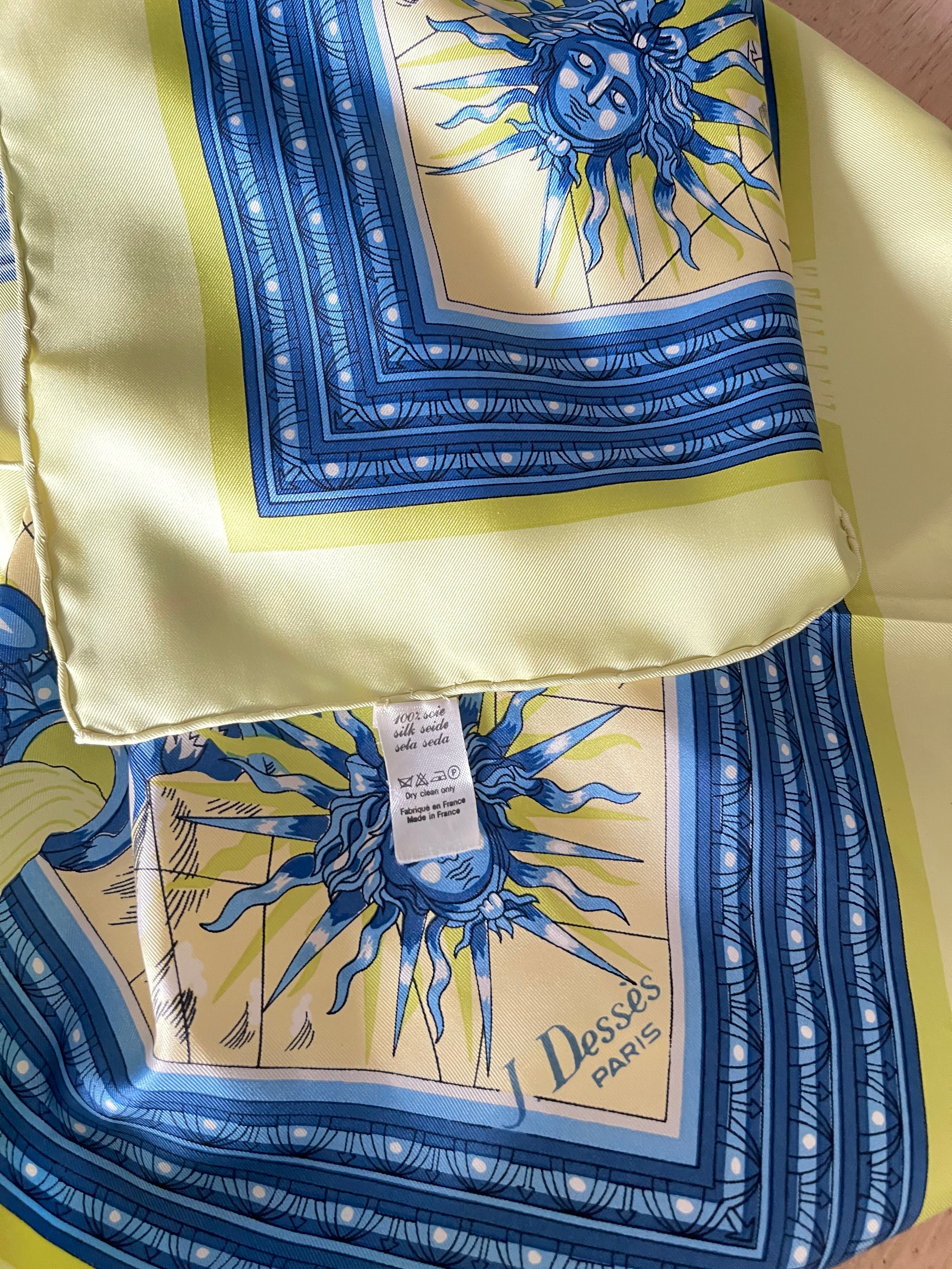 JEAN DIESES carré foulard schal scarf sjaal seide soie silk