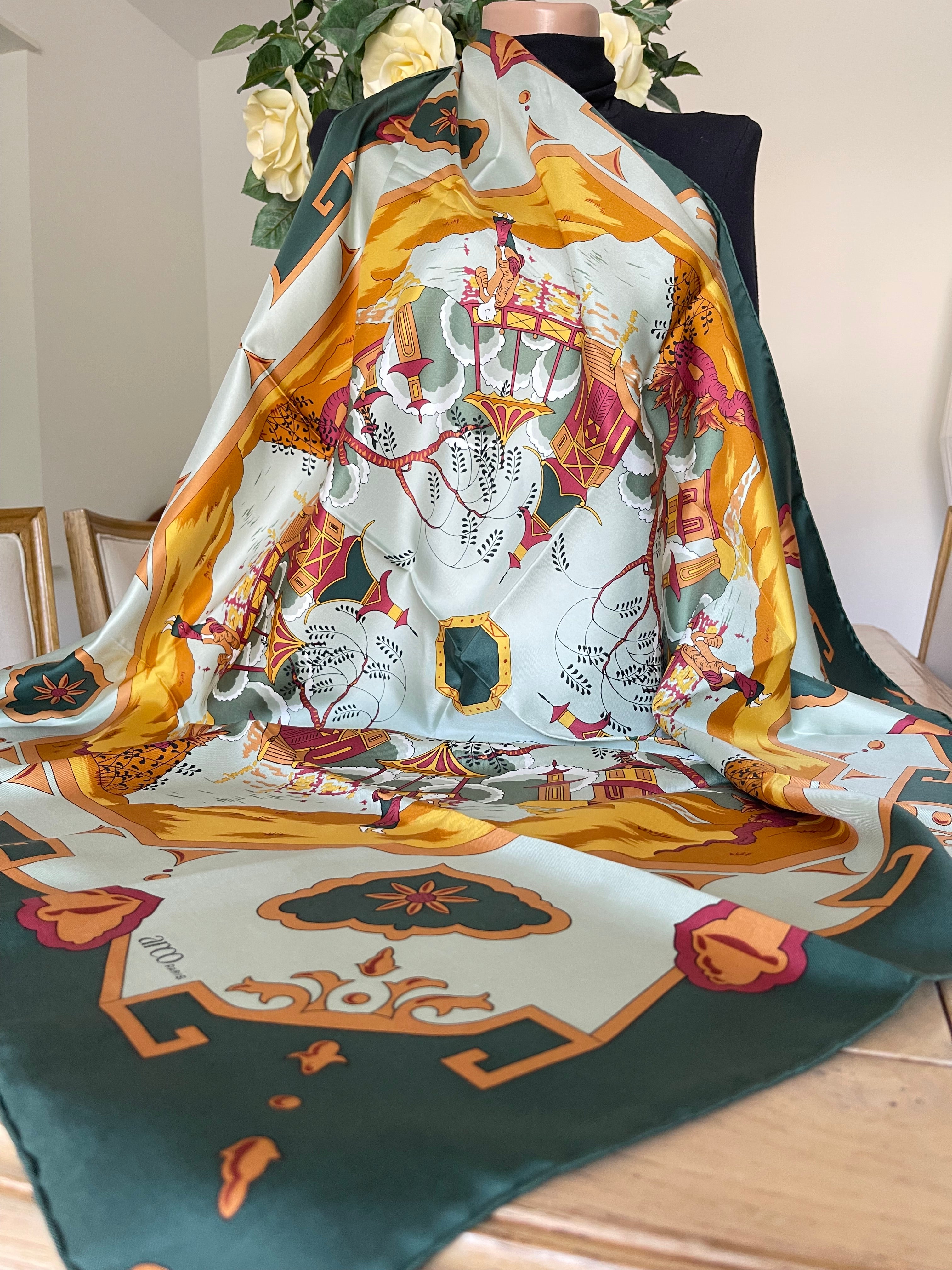 ARCO carré foulard scarf schal sjaal seide soie silk